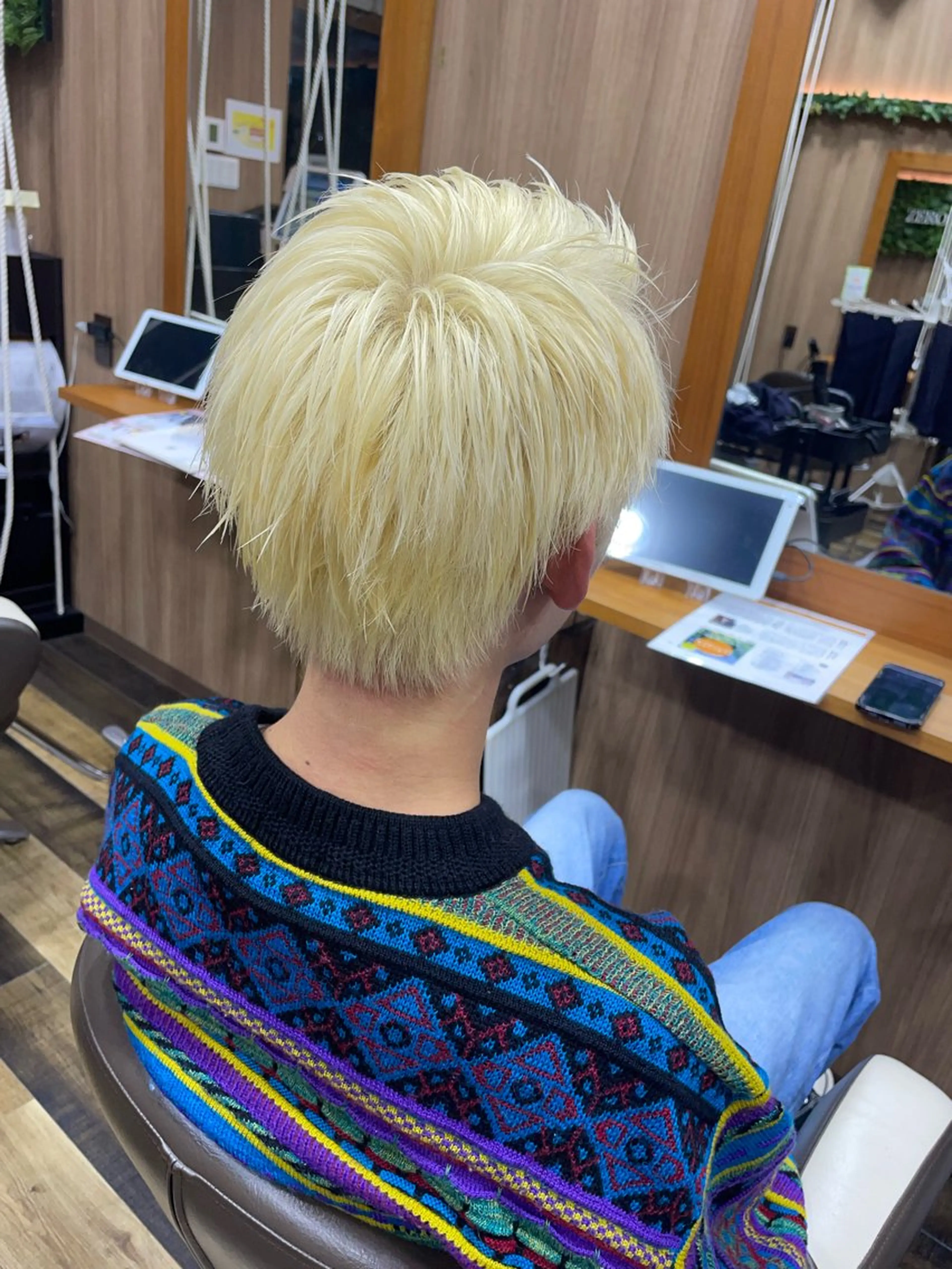 ショート カラー メンズ ヘアカラー トリートメント 山際勇策 /岐阜美容師のヘアスタイル