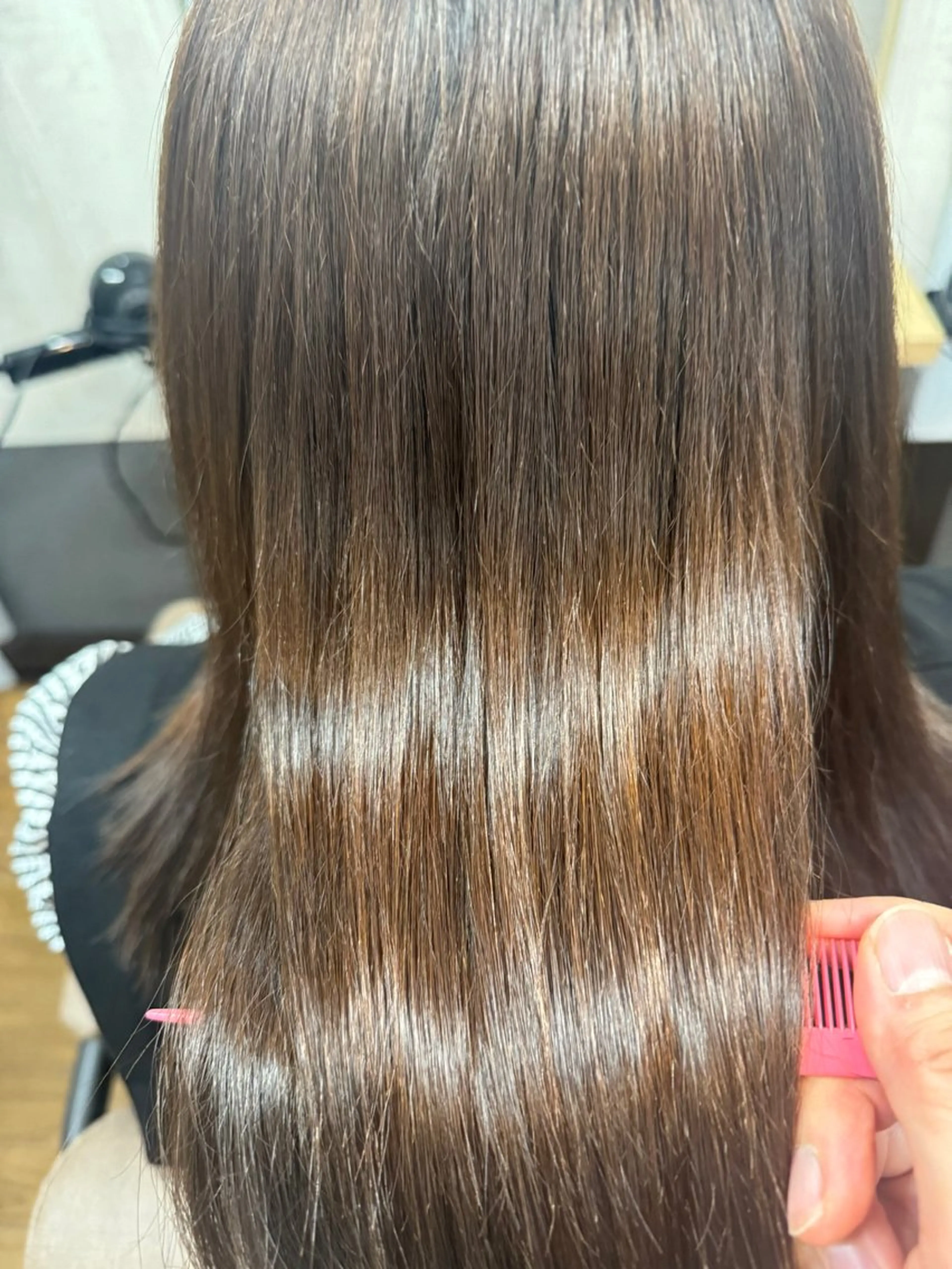 セミロング 髪質改善 カット 縮毛矯正 トリートメント TELA HAIR 稲毛店　千尋のヘアスタイル
