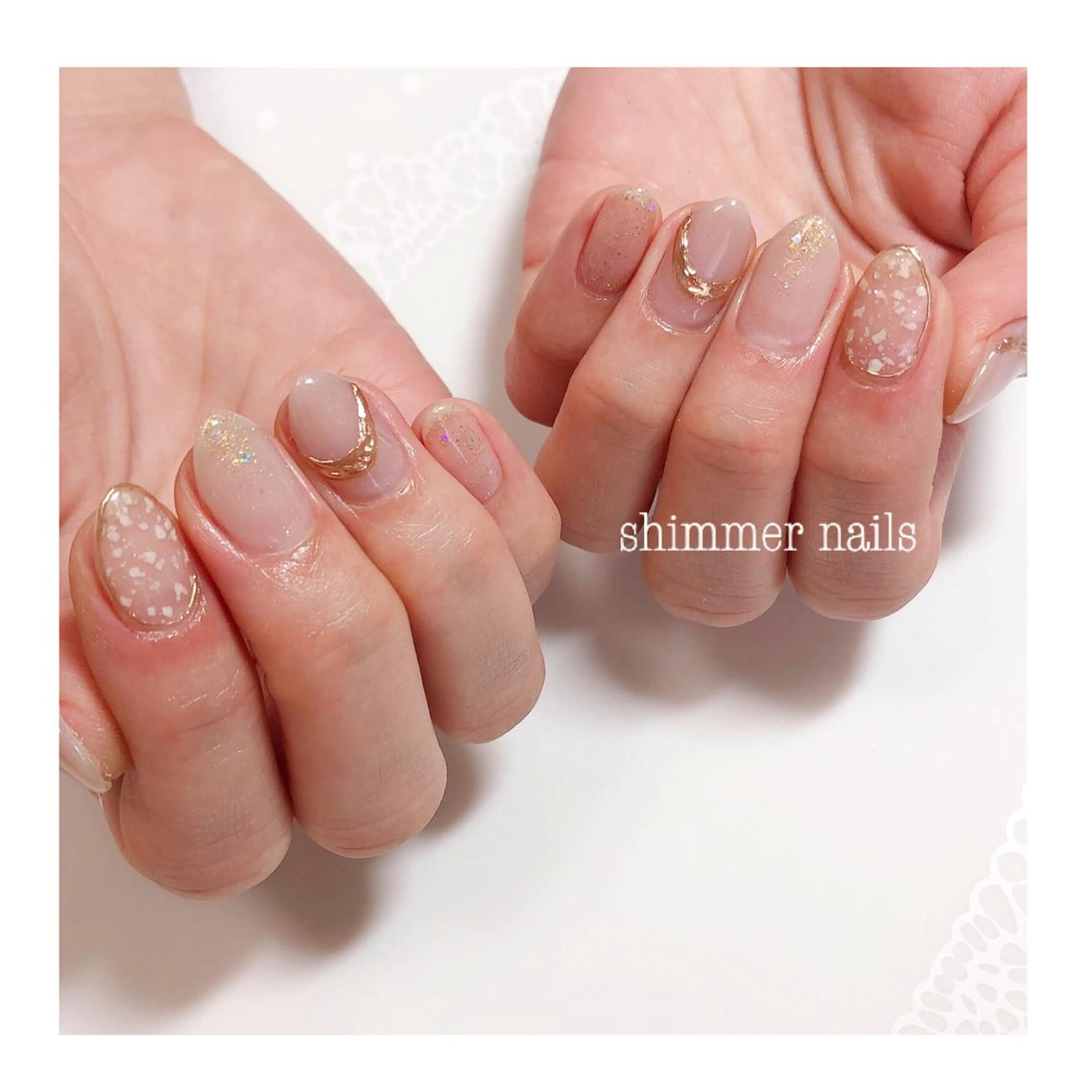 ネイル 春ネイル shimmer nailsのネイルデザイン
