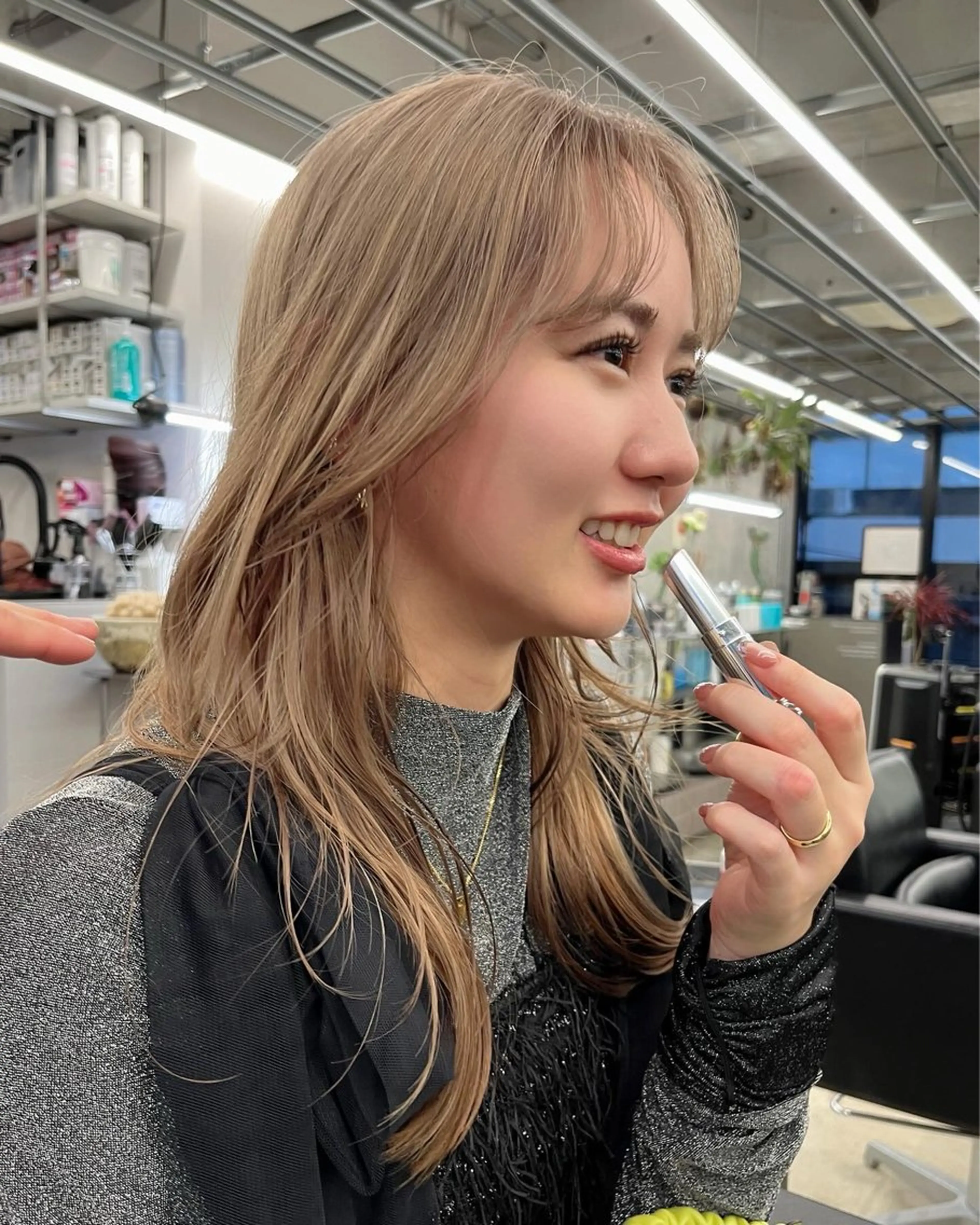 セミロング カラー ヘアカラー ダブルカラー/ ケアブリーチ/クニトのヘアスタイル