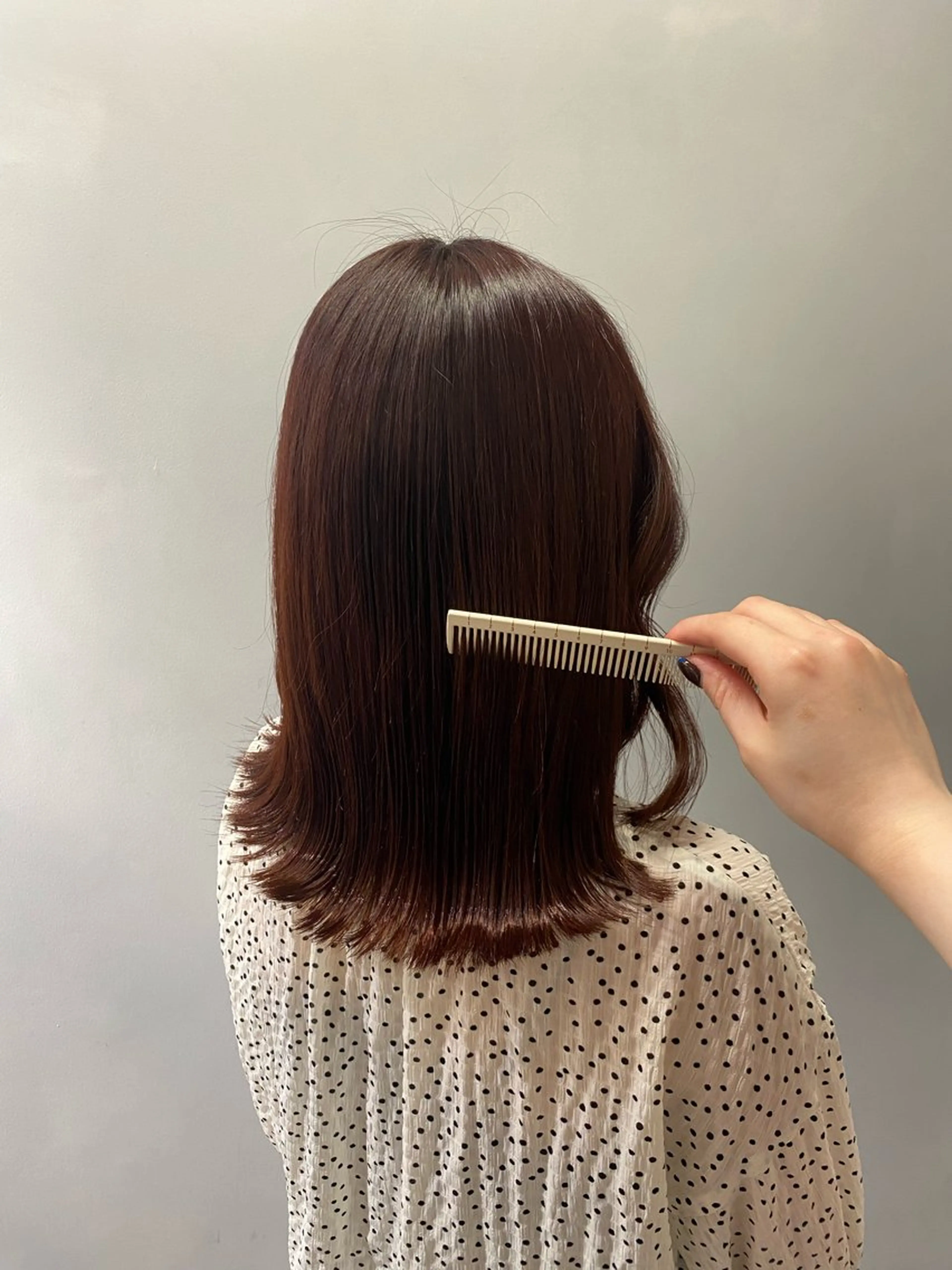 セミロング カラー ヘアカラー FILMS haru 暖色カラーのヘアスタイル