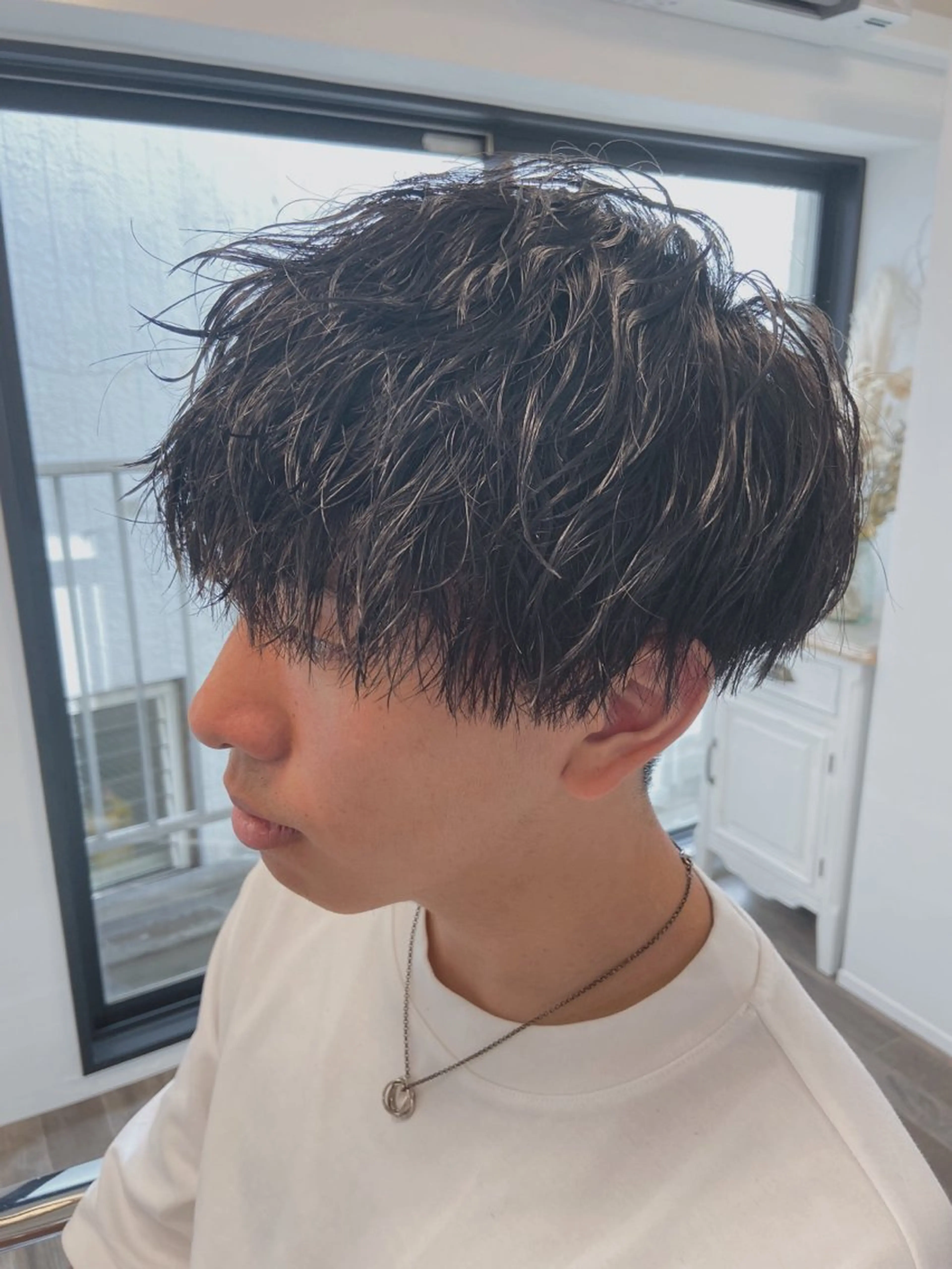 ショート パーマ メンズ メンズ/フェザー ショート/isseyのヘアスタイル