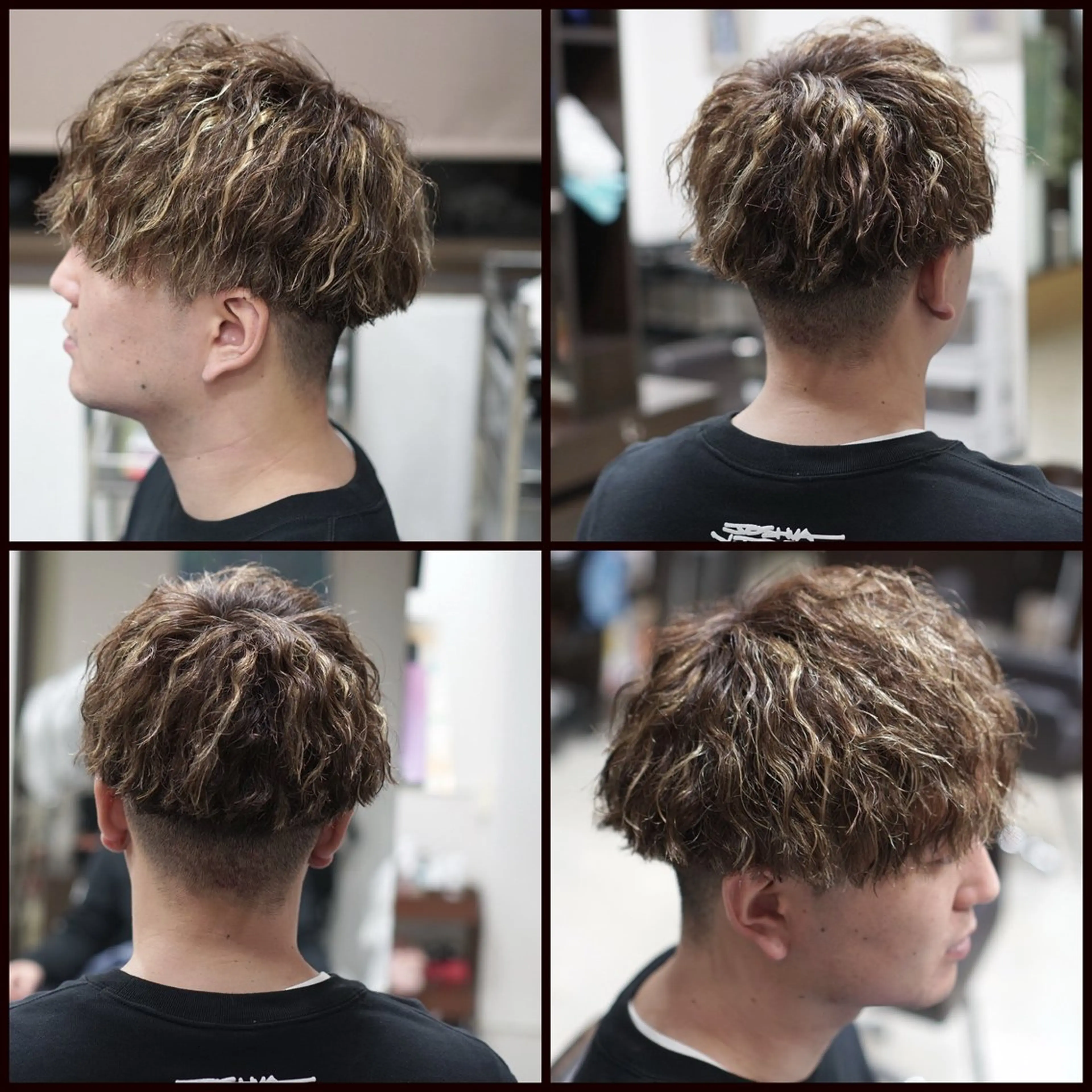 ショート カラー パーマ メンズ カット ヘアカラー パーマ トリートメント 中島 剛のヘアスタイル