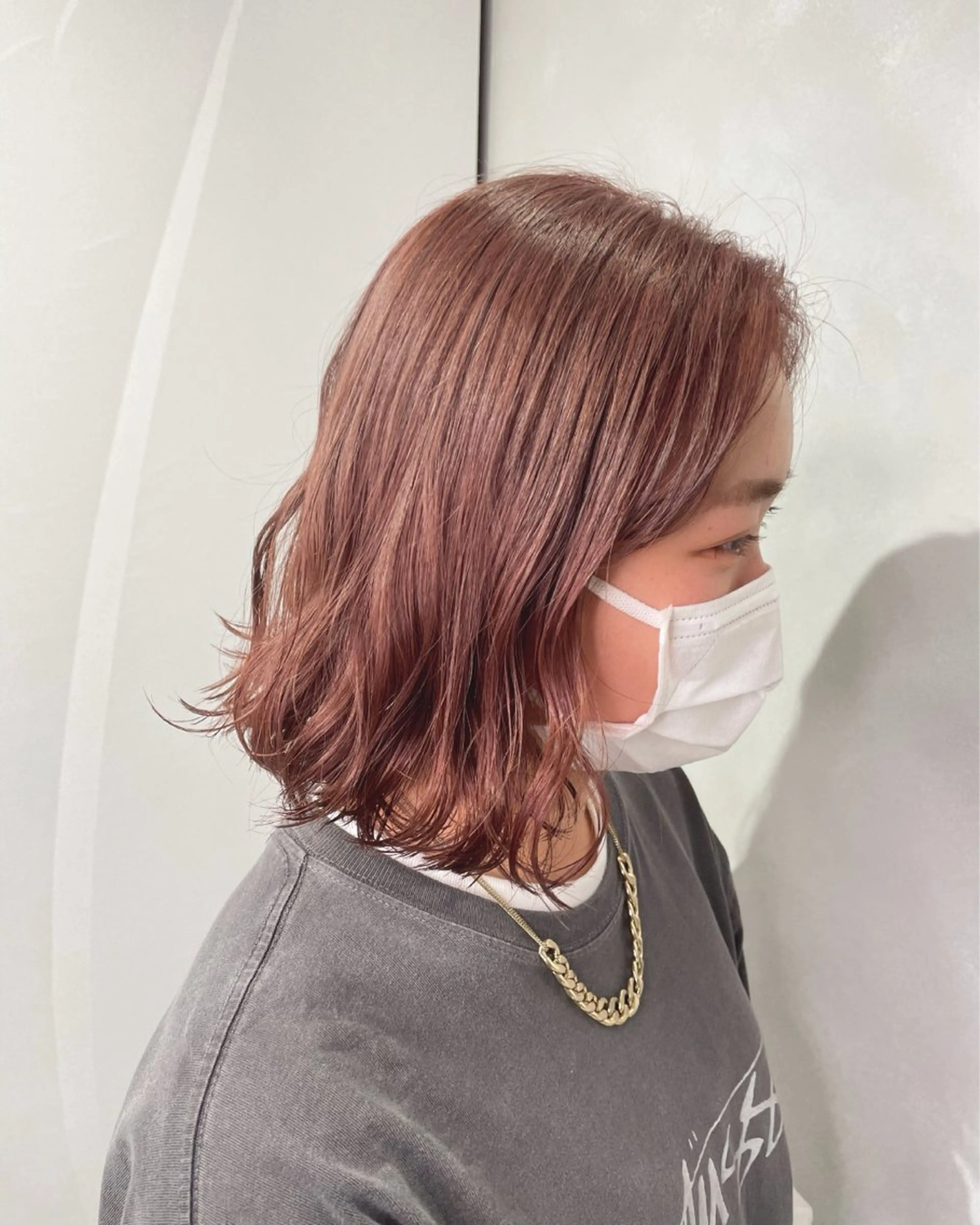 ミディアム カット ヘアカラー トリートメント miku 🍑髪質改善サロンのヘアスタイル