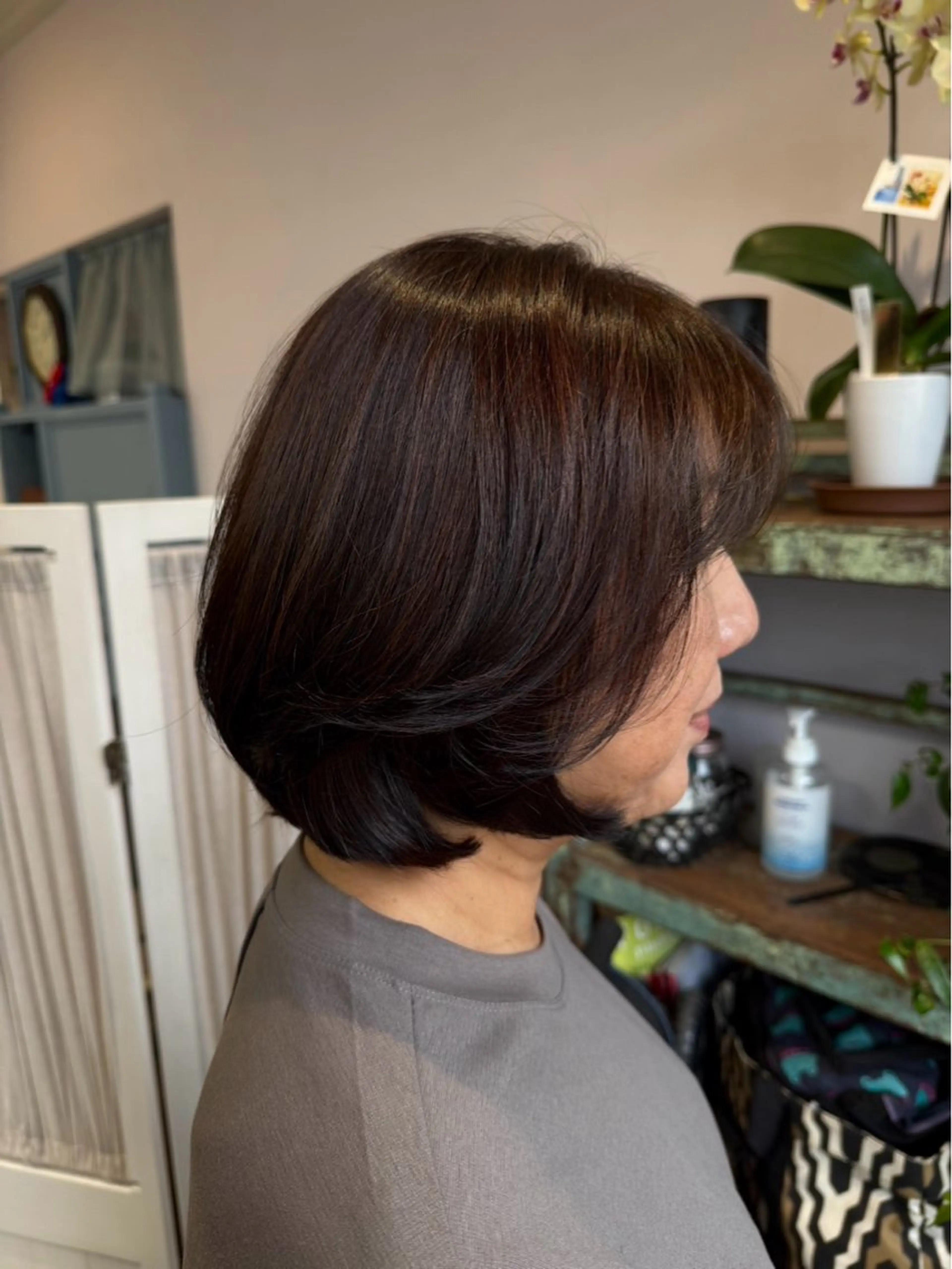 ミディアム カラー ヘアアレンジ カット ヘアカラー トリートメント Yoshida Yukoのヘアスタイル