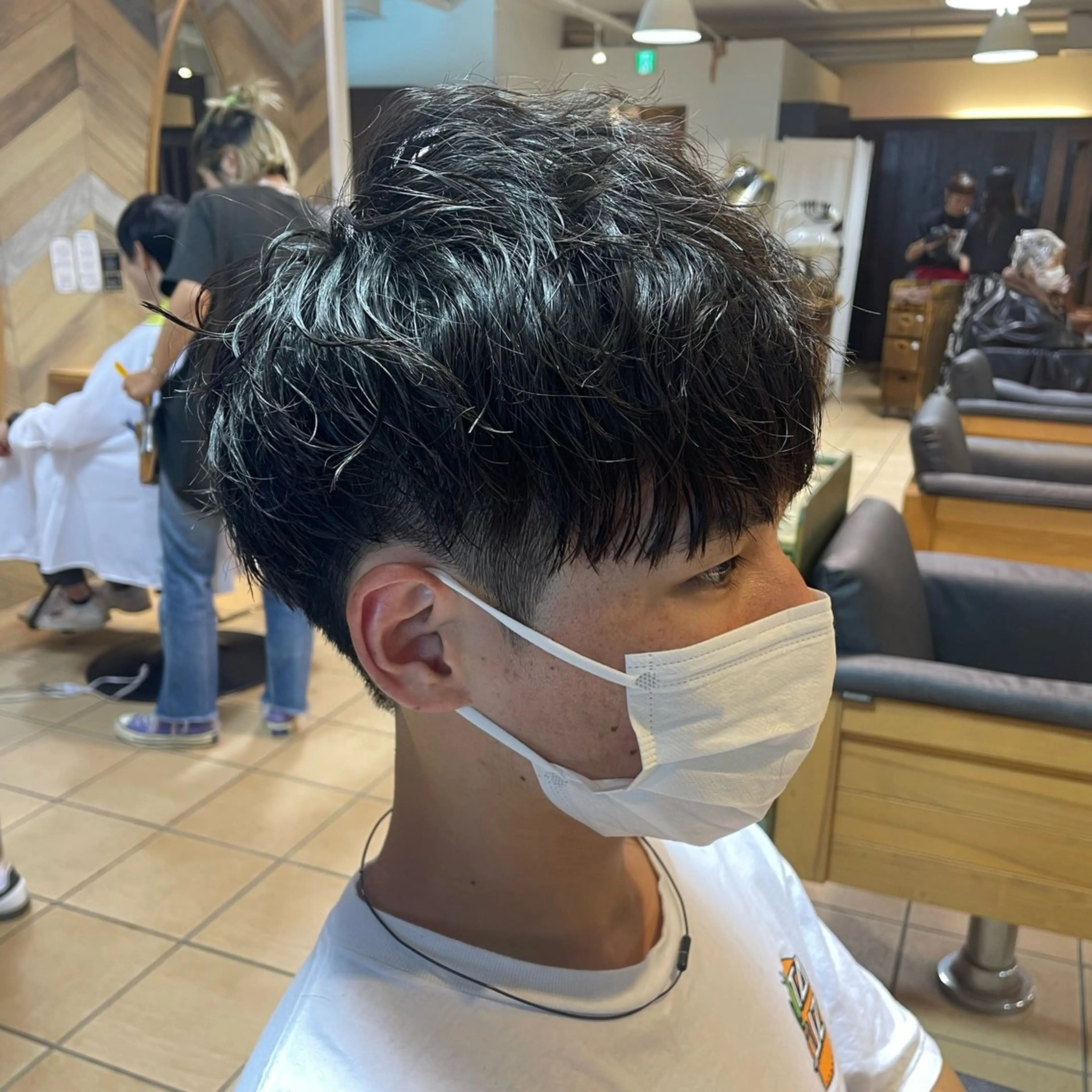 ショート パーマ メンズ カット パーマ すげ さやかのヘアスタイル