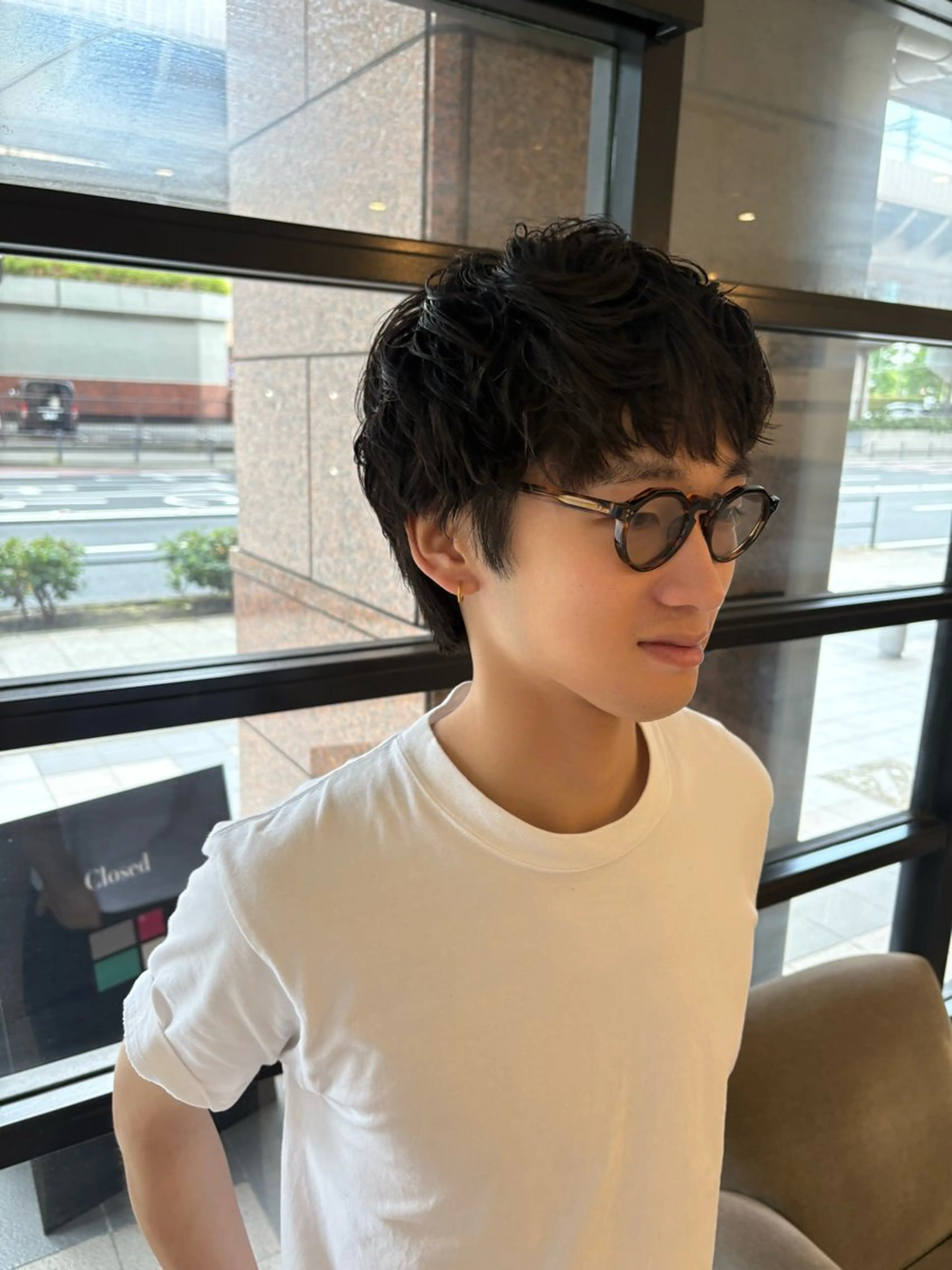 シャドウパーマ+メンズカット+3stepトリートメントの写真