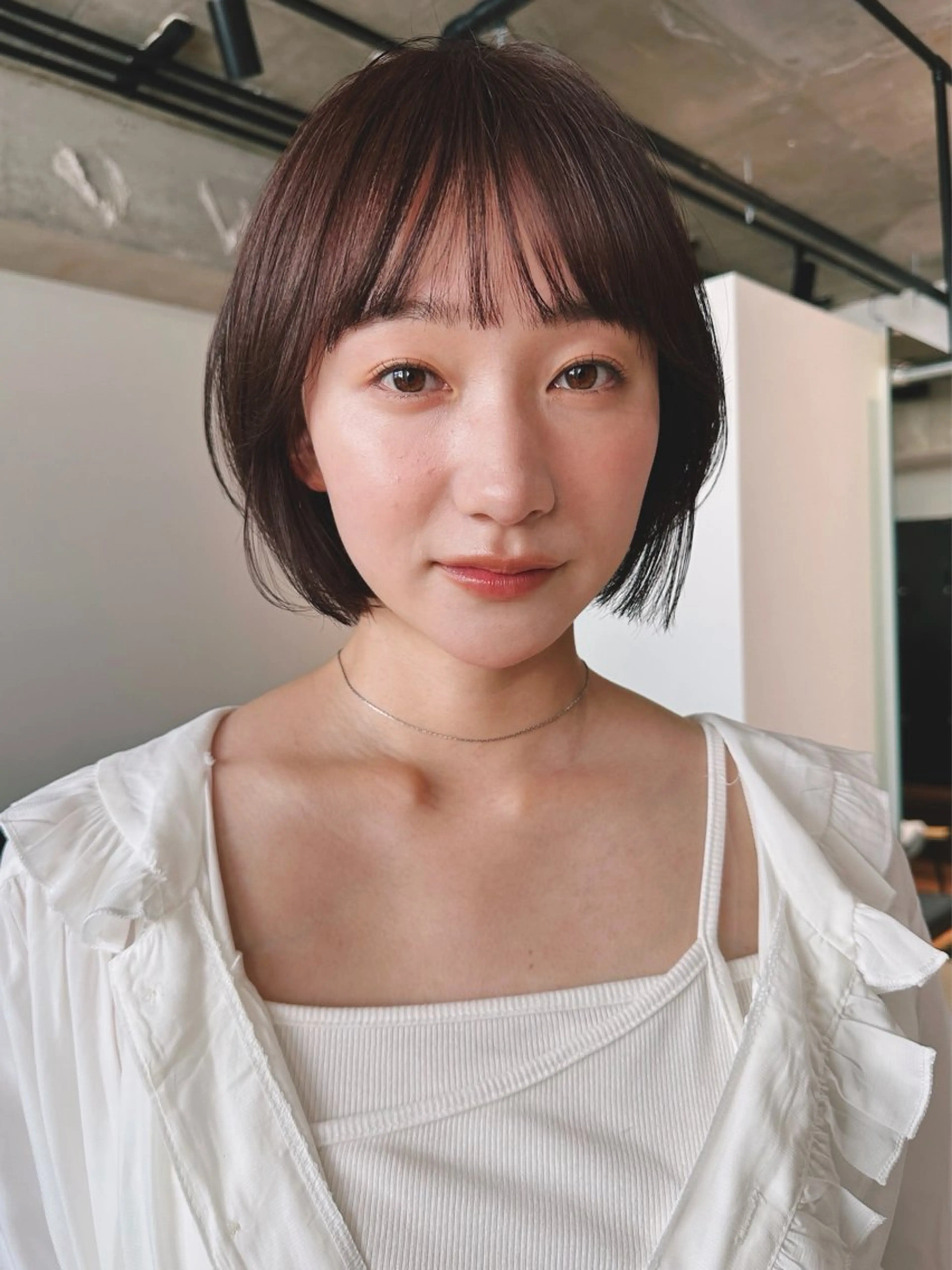 ショート カラー パーマ 🎀小顔×似合わせ× 透明感カラー🎀のヘアスタイル