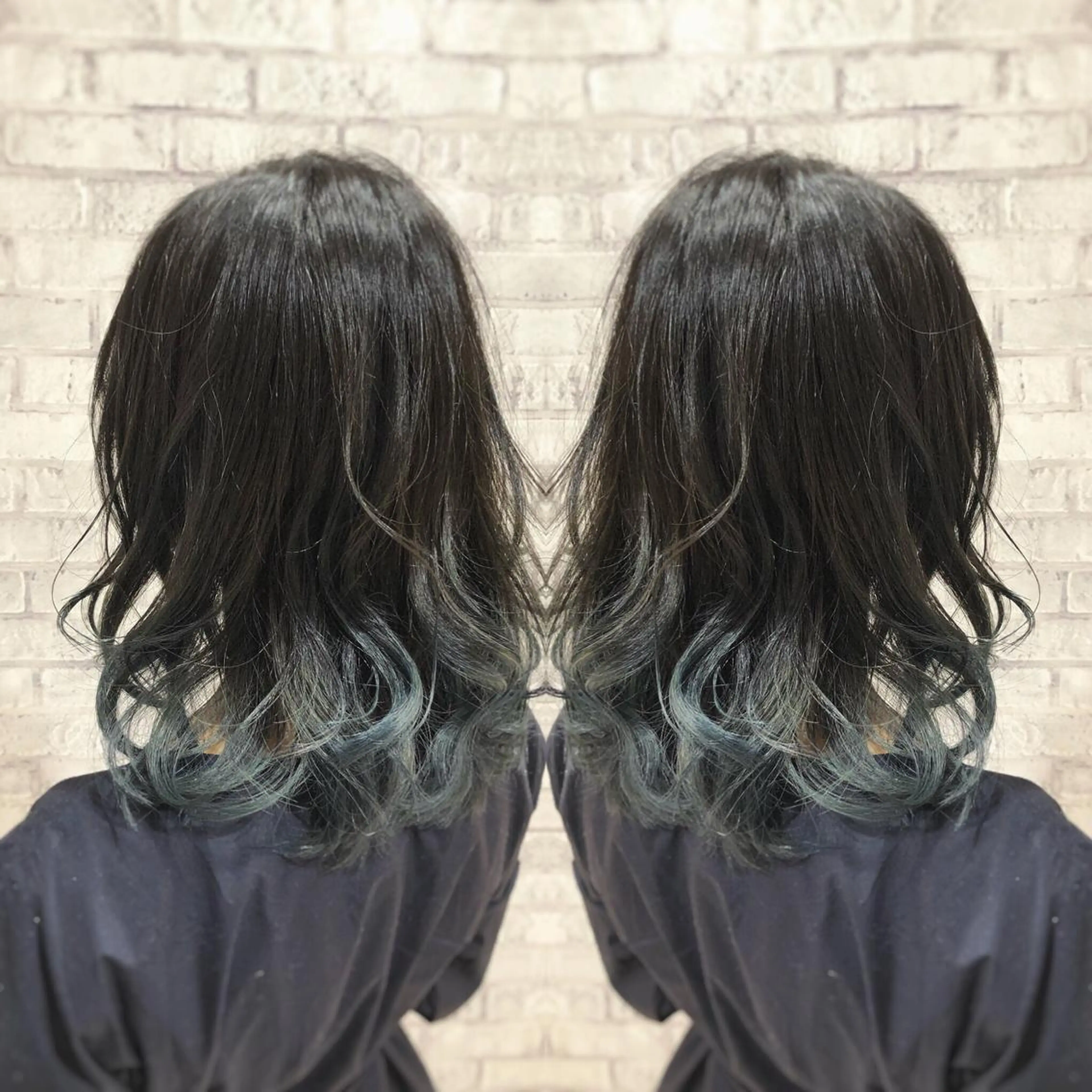 ミディアム カラー ヘアアレンジ ブリーチ グレージュ カット ヘアカラー トリートメント 秋山 幸太のヘアスタイル