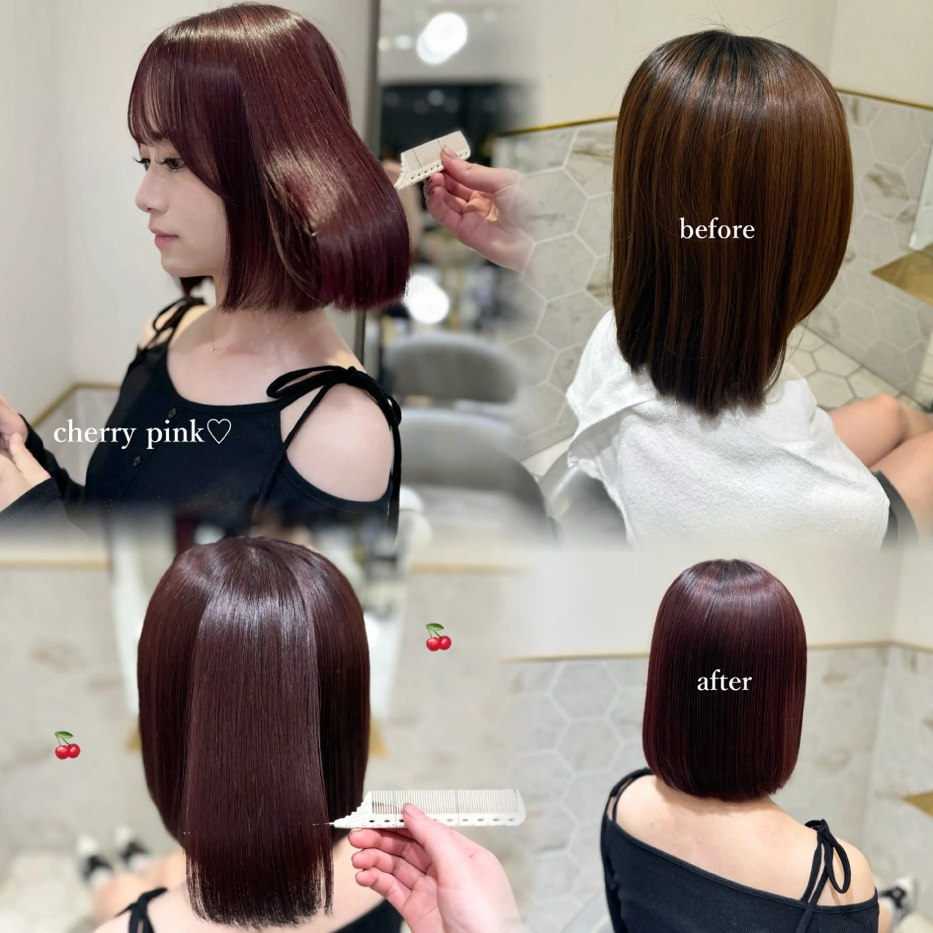ミディアム カラー ヘアカラー costes 今井芽依のヘアスタイル