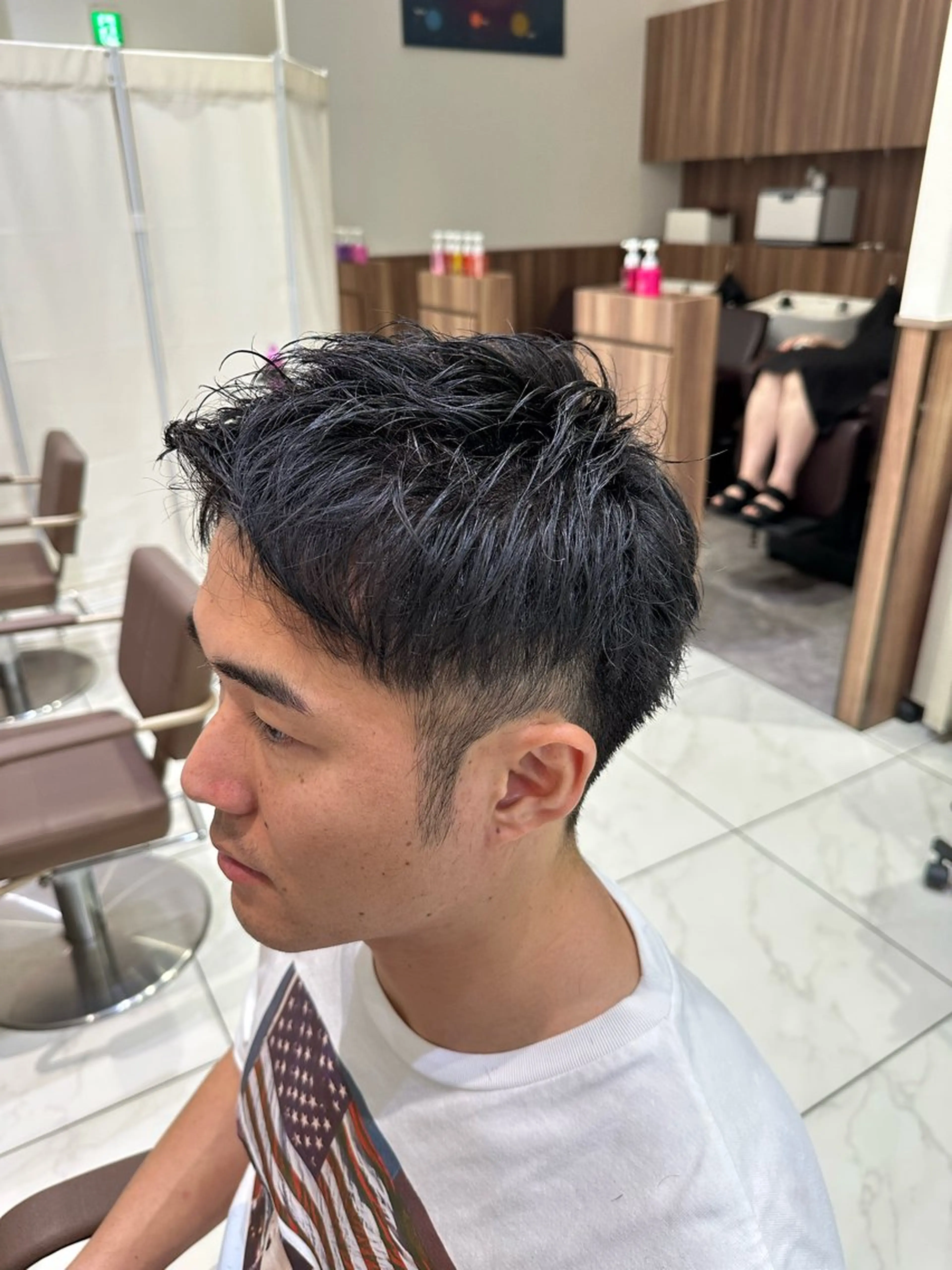 メンズ アップバング カット メンズカット/進藤 龍之介のヘアスタイル