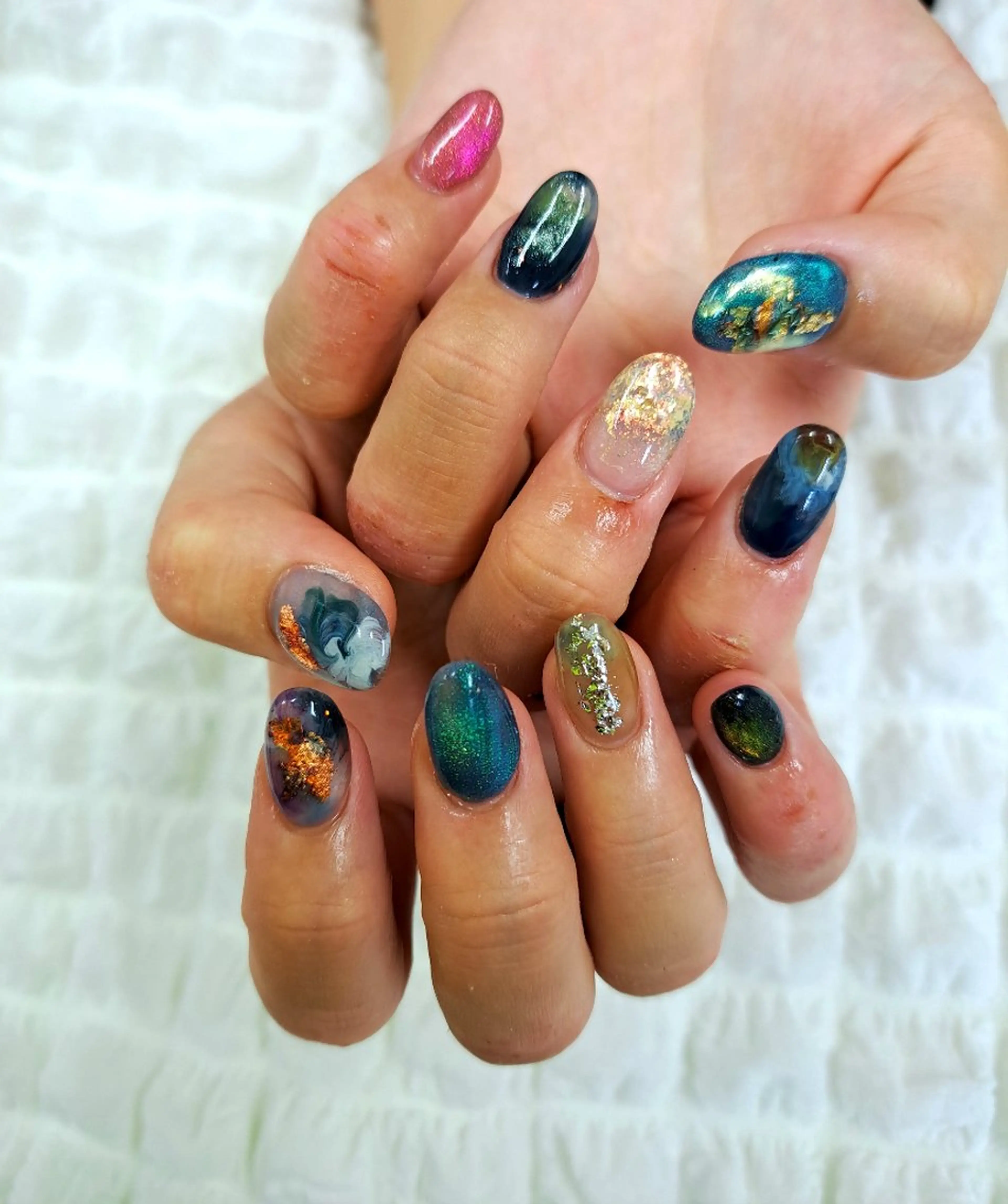 ネイル アートネイル フットネイル ジェルネイル 持ち込み ニュアンスネイル 河野ちえ (雑誌掲載サロン)のネイルデザイン