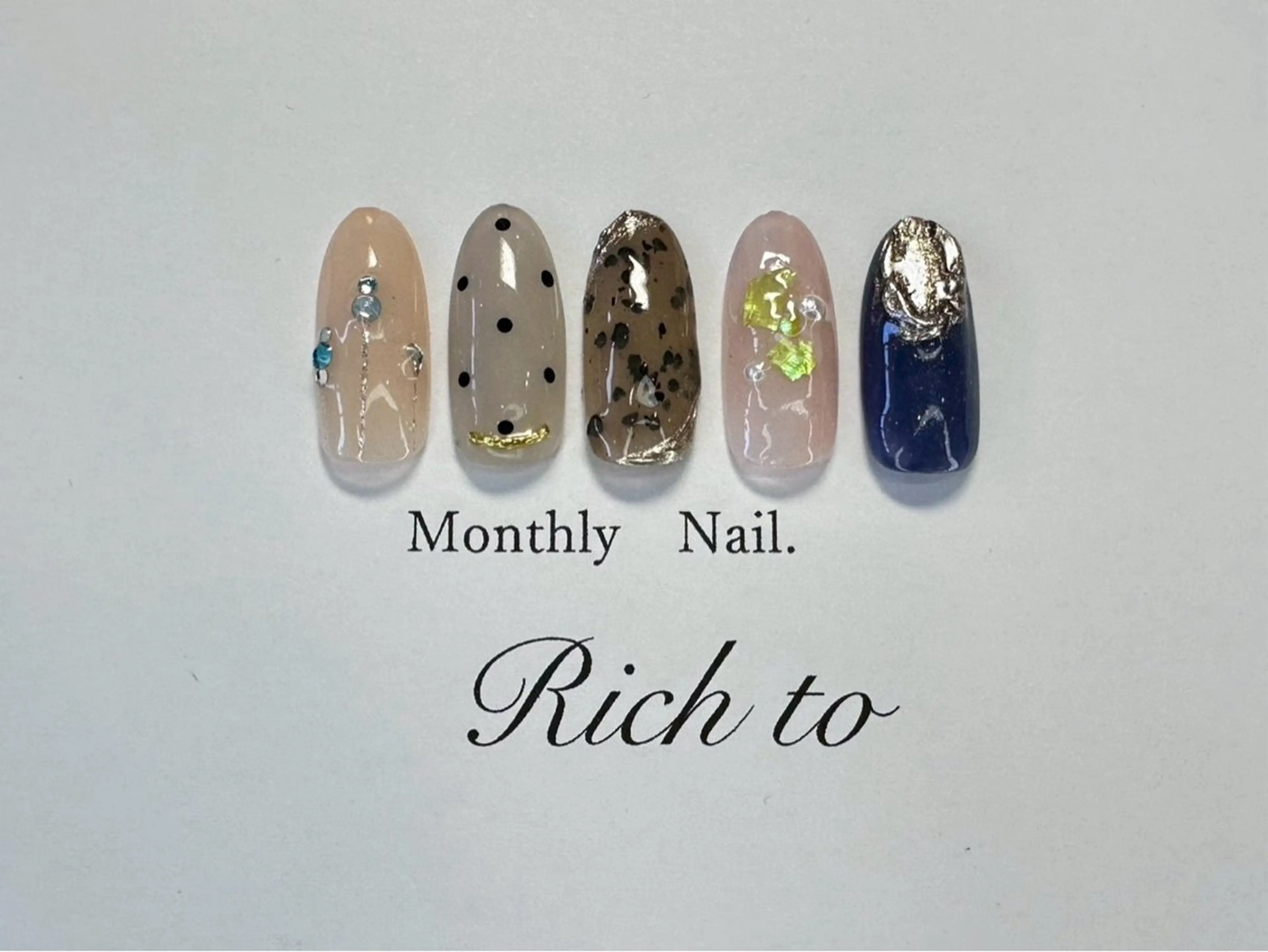 ネイル シンプルネイル Rich to半田店所属・榊原 千莉のネイルデザイン