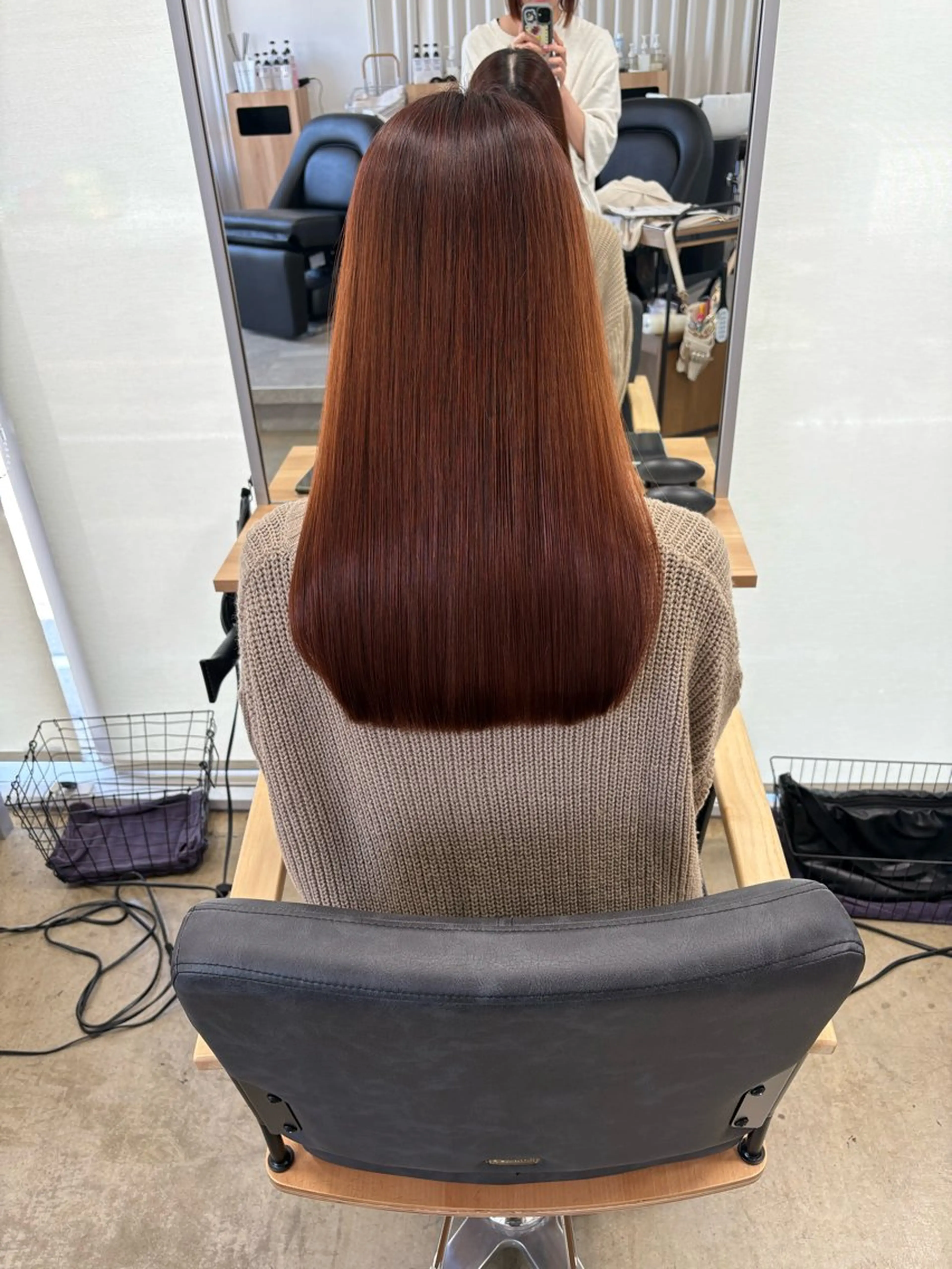 ロング カット 縮毛矯正 トリートメント 津田 七美希のヘアスタイル
