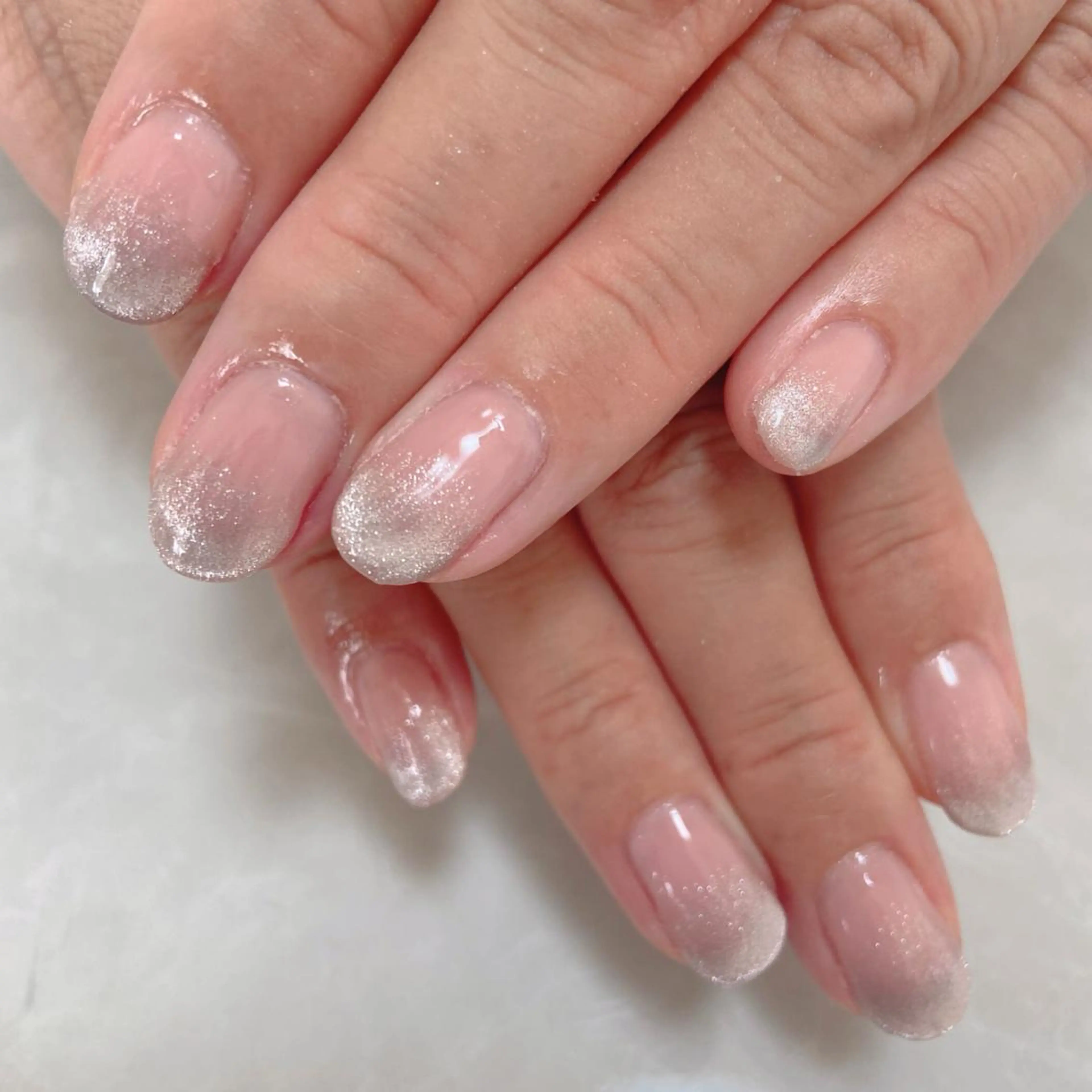 ネイル フレンチネイル マグネットネイル マグネットフレンチ オフィスネイル nail salon MARuのネイルデザイン
