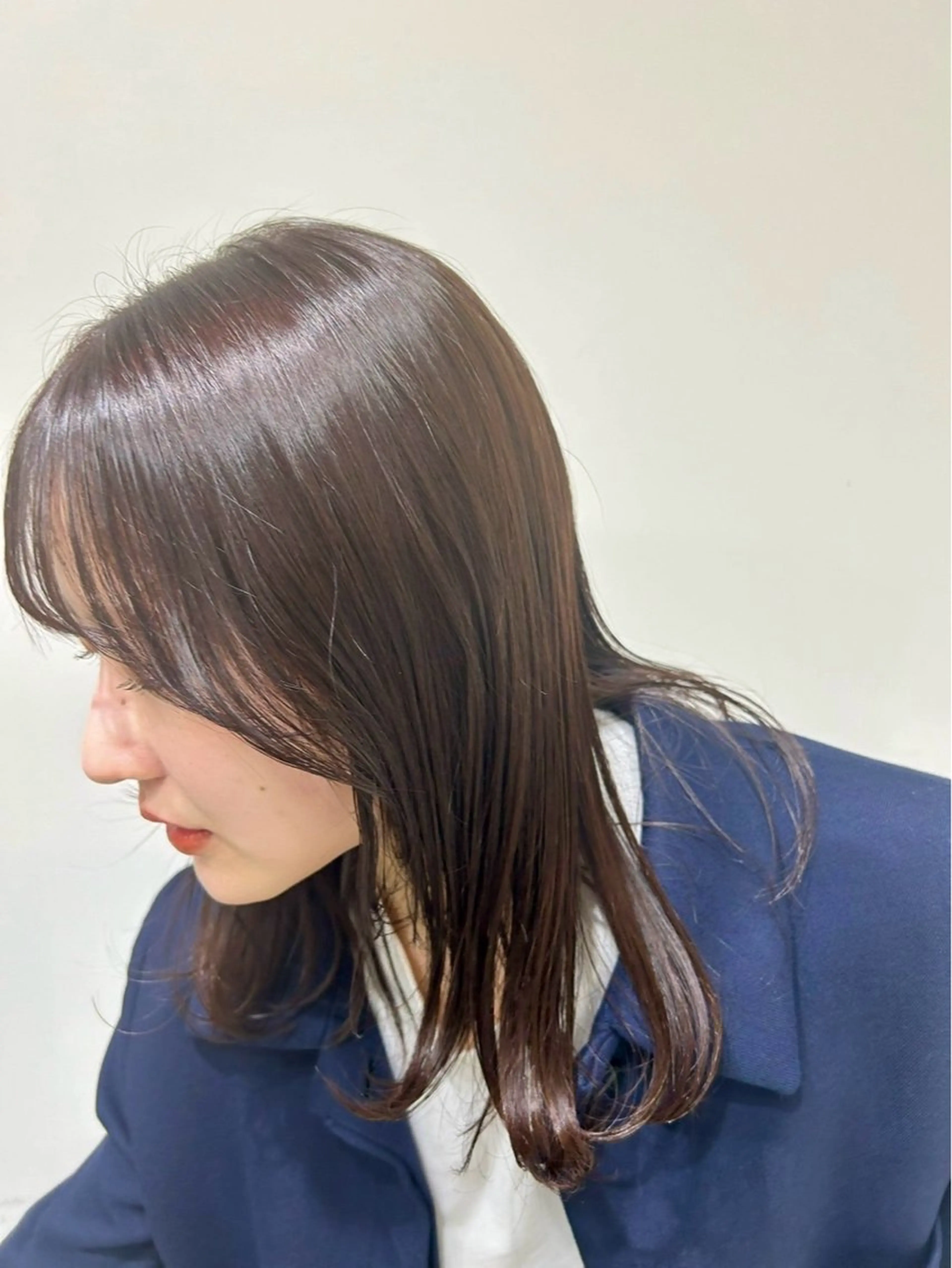 ミディアム カラー ヘアカラー AiWill所属・🫧透明感カラー/ 青山瑞季🫧のヘアスタイル
