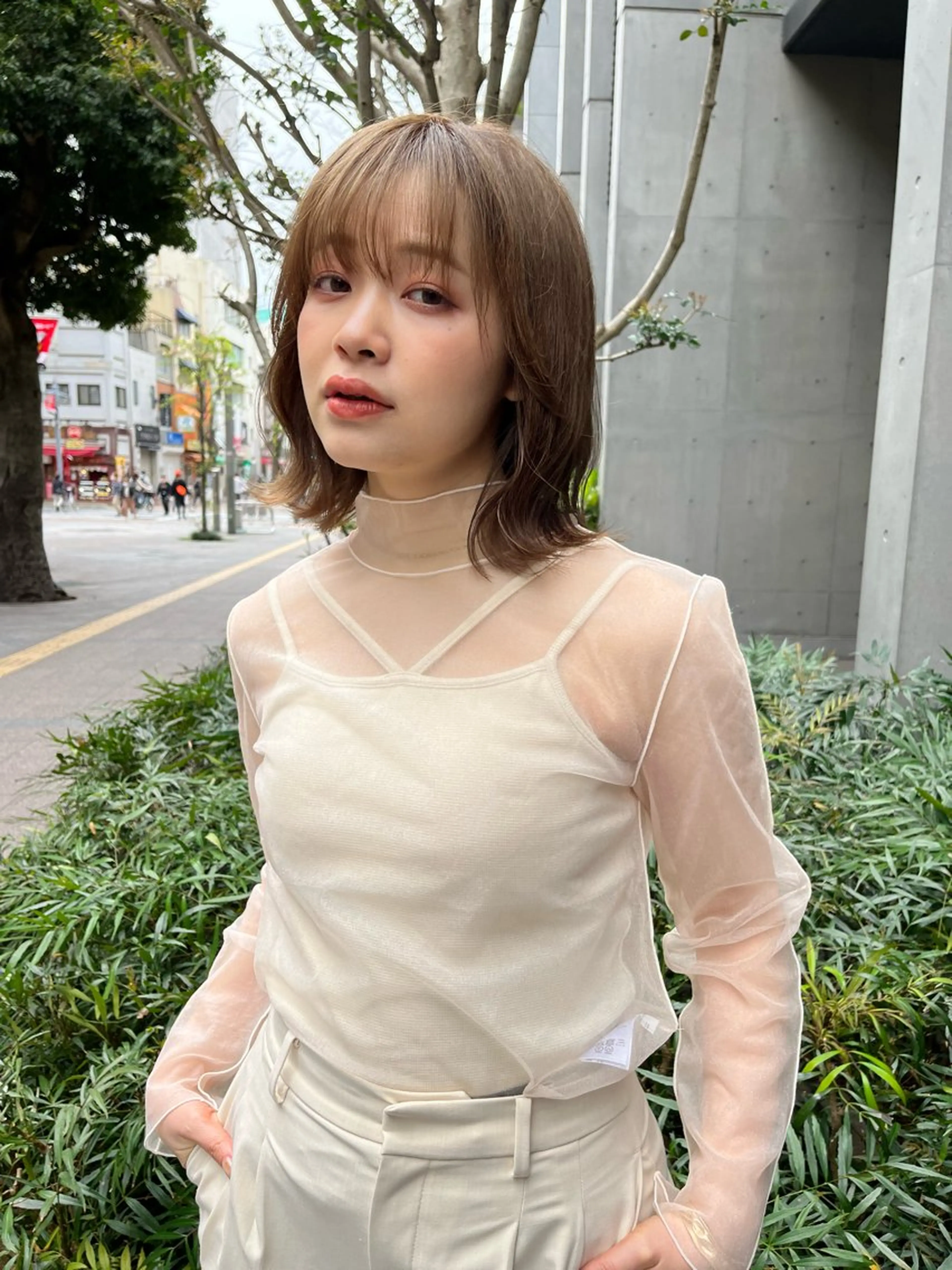 ミディアム カラー 浦和Lond 山本賢人のヘアスタイル