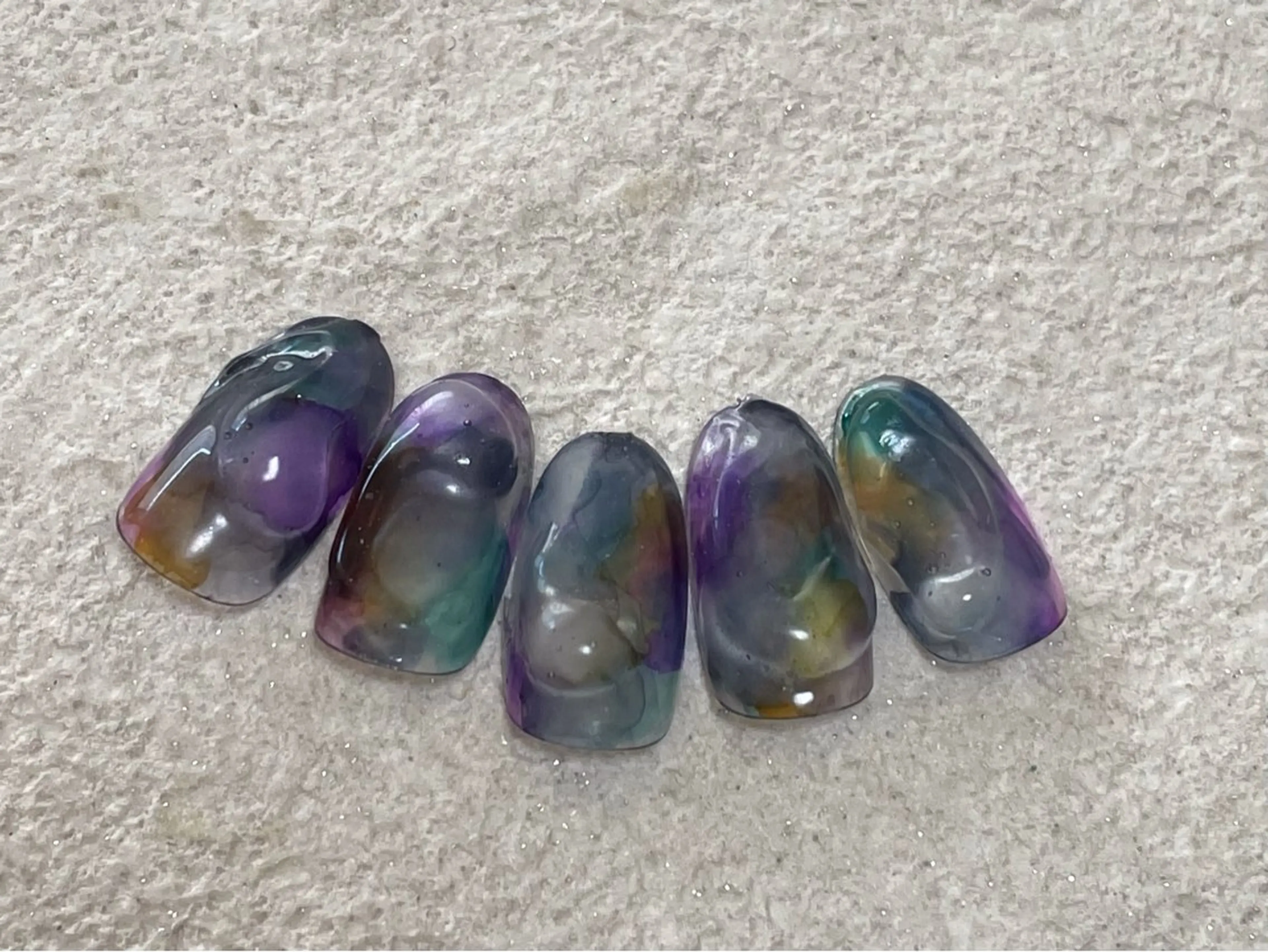 ネイル オーロラネイル フットネイル フレンチネイル ジェルネイル 韓国ネイル ハンドネイル kiki nail 二子玉川のネイルデザイン