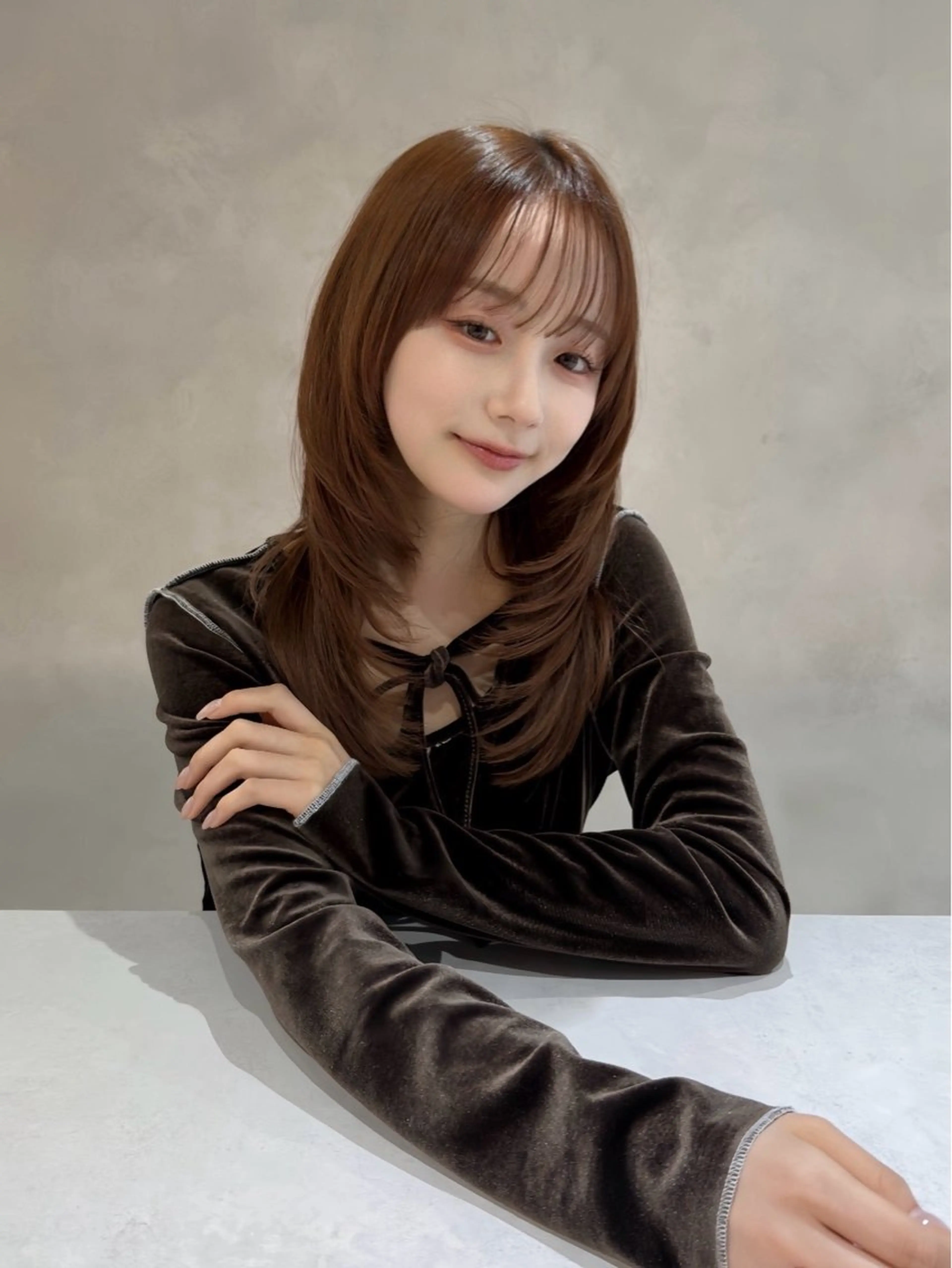 ロング 顔周りカット レイヤーカット カット 艶髪カラー特化🧁 RIOのヘアスタイル