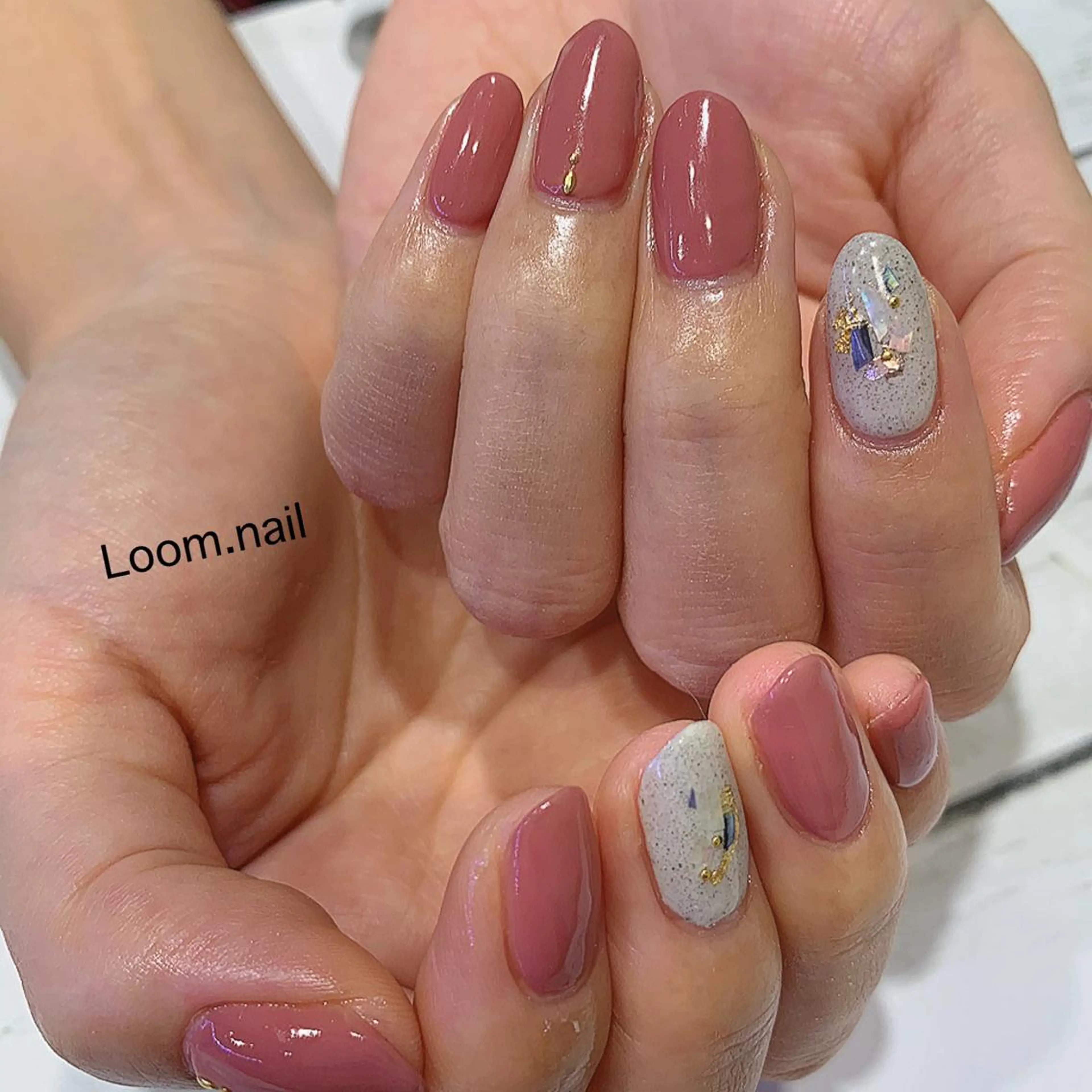 ネイル ジェルネイル オフィスネイル Loom所属・hrd manamiのネイルデザイン