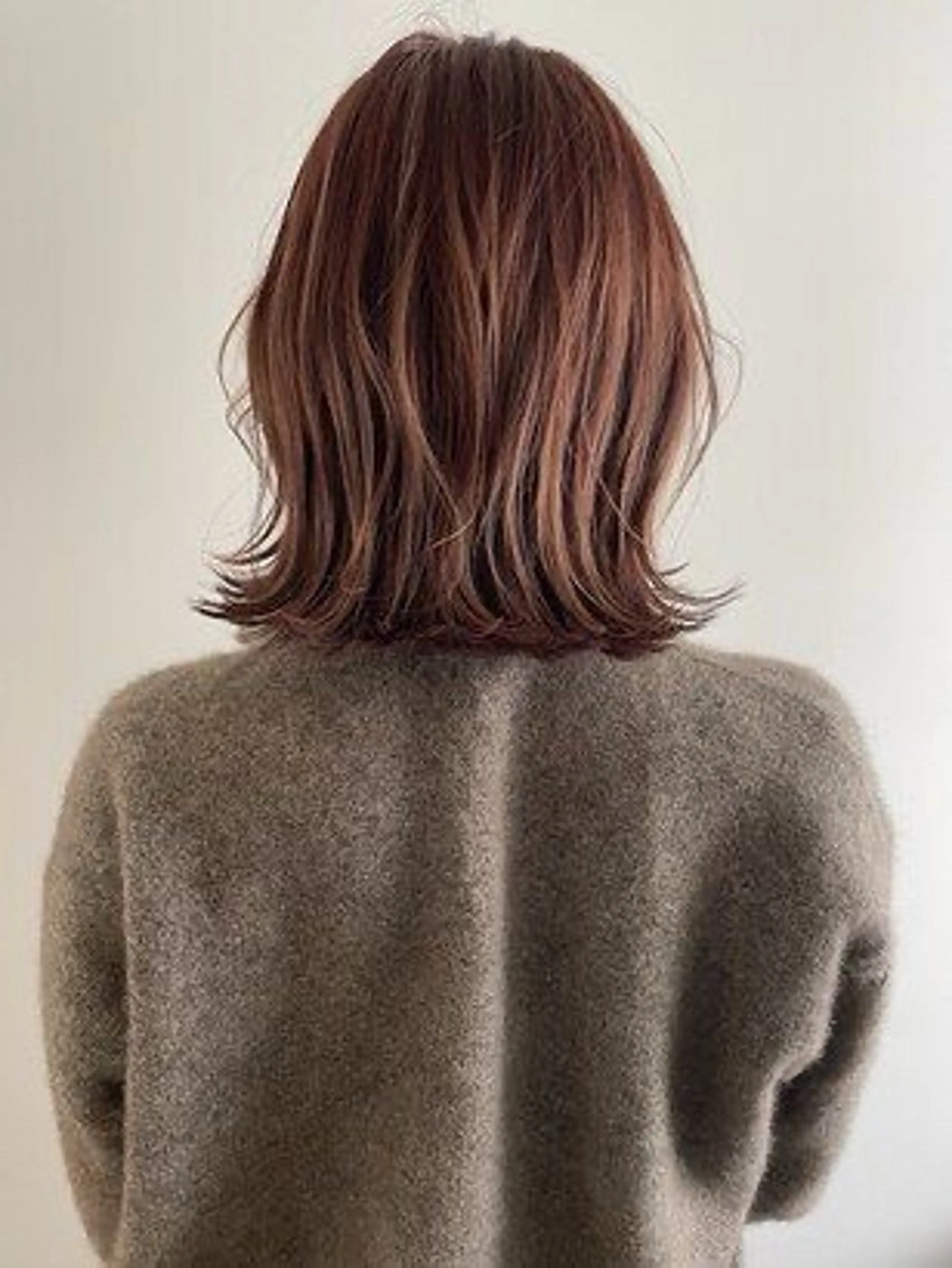 ミディアム カラー ブラウンカラー オレンジ オレンジブラウン ヘアカラー mikke所属・亀山 友菜のヘアスタイル