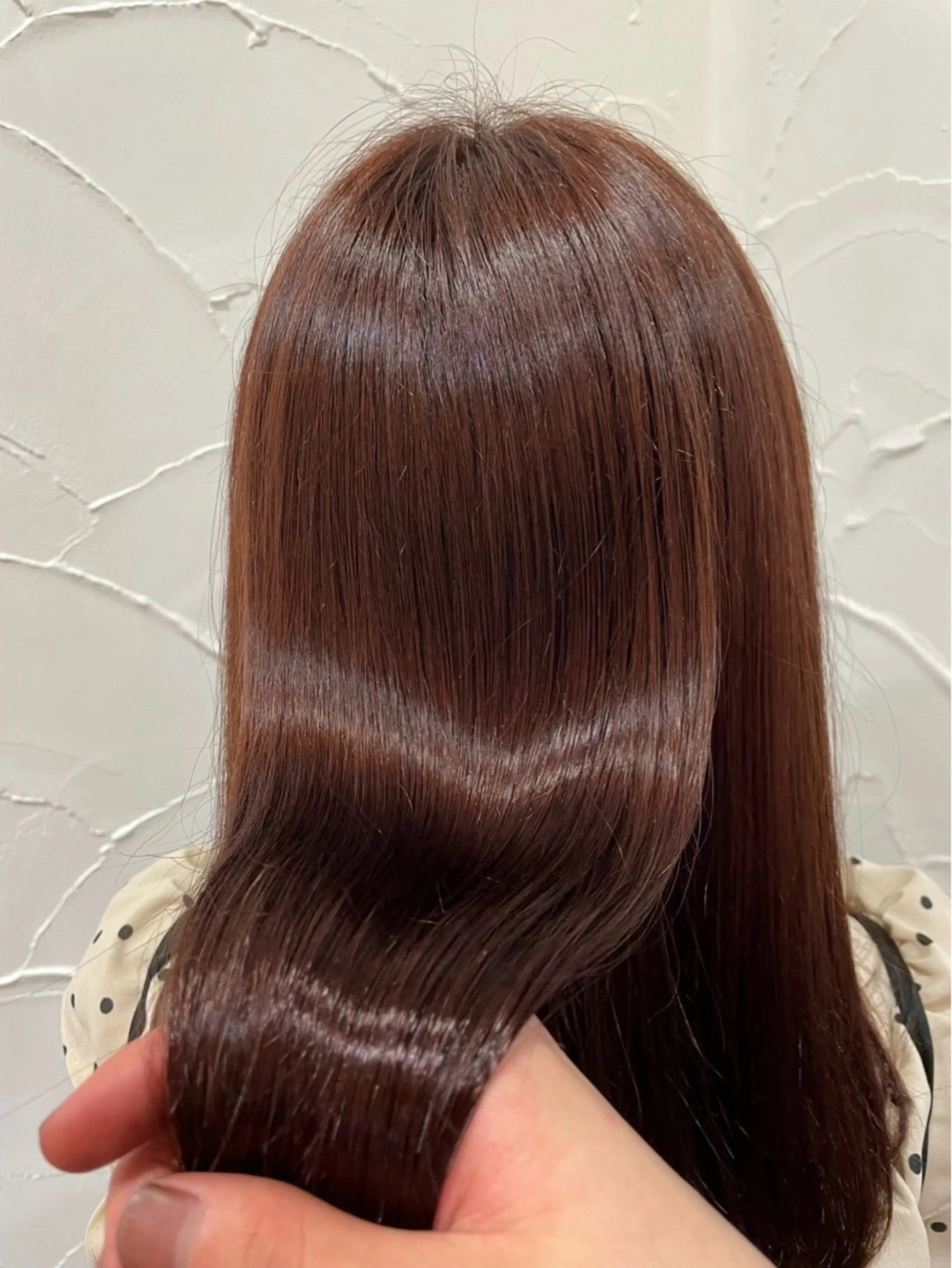 ロング カラー パーマ 髪質改善 UN BLEACHのヘアスタイル