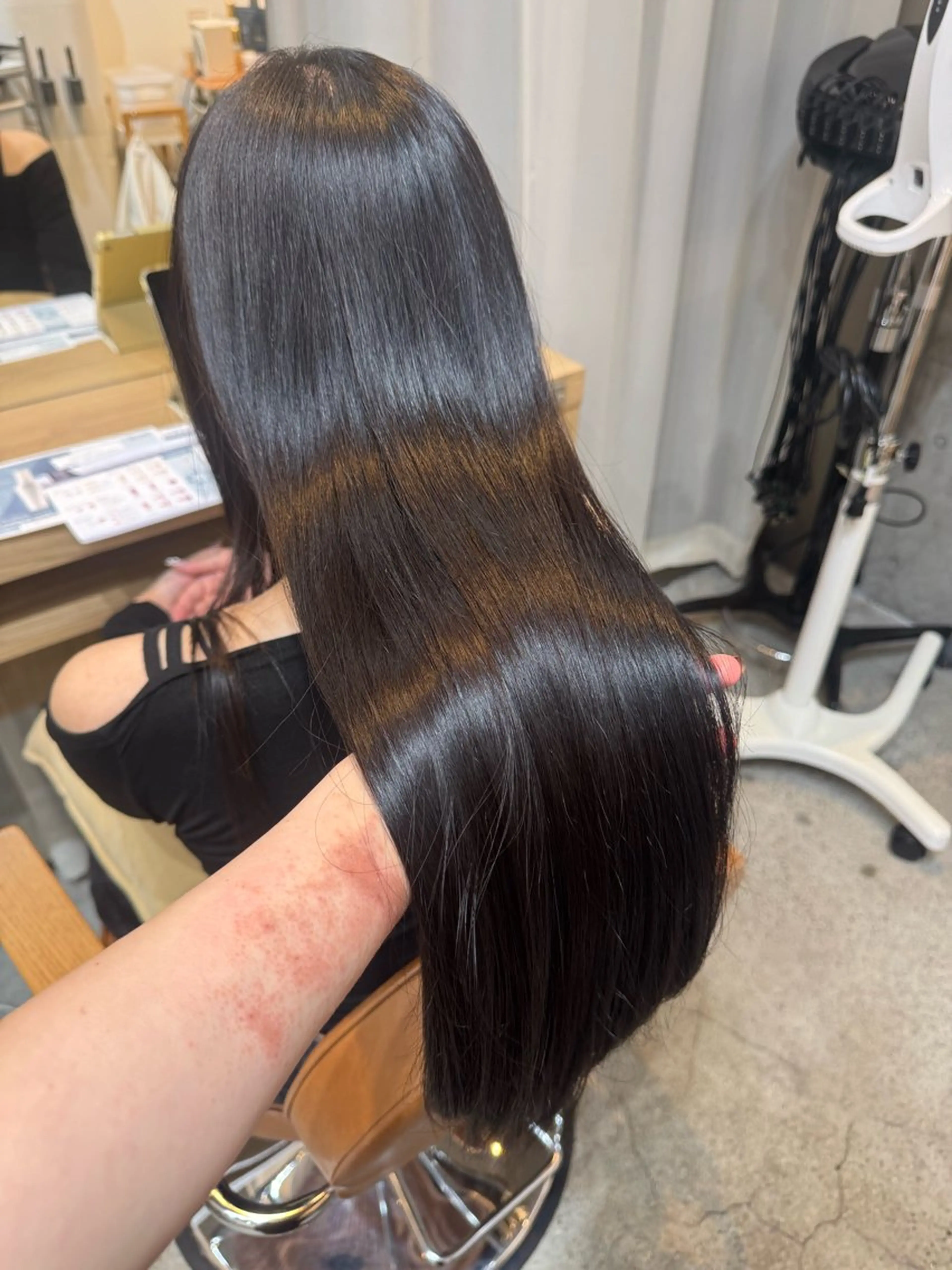セミロング 縮毛矯正 ヘッドスパ ヘアセット 🍒暖色/ダブルカラ ー　sakura🌸のヘアスタイル