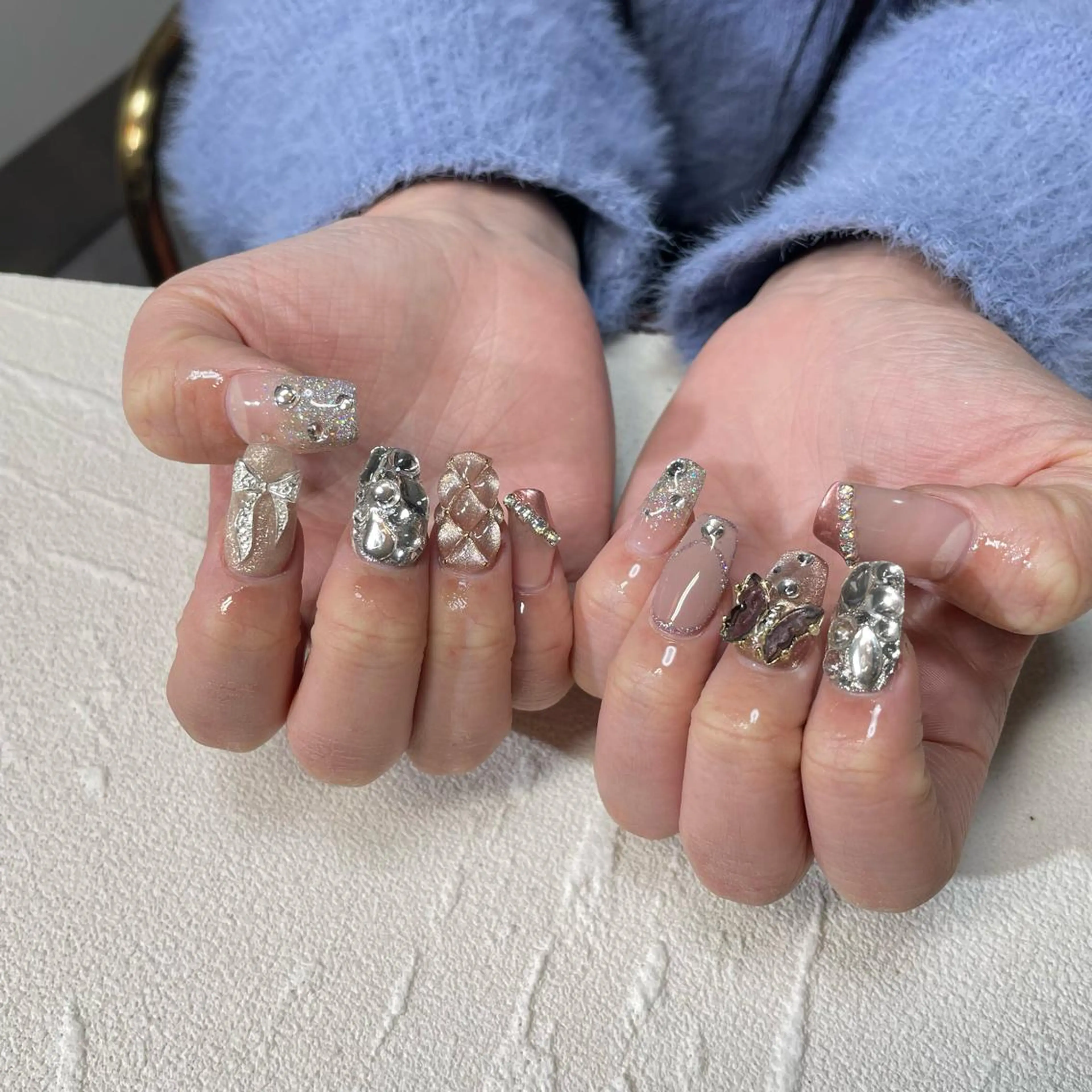 ネイル リボン ハンドネイル Aleum所属・Nail Salon Aleumのネイルデザイン