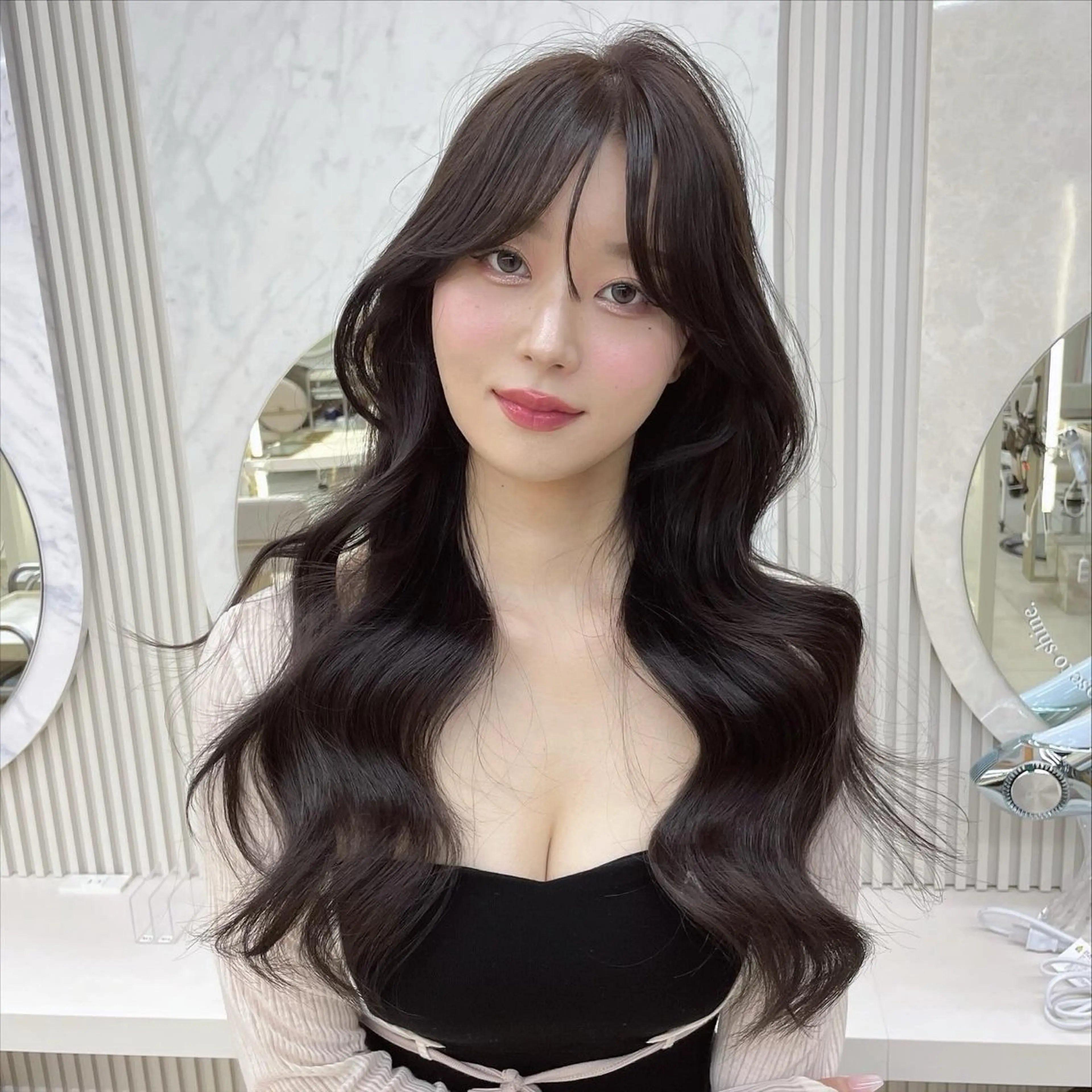 セミロング カット ヘアカラー トリートメント 顔周り/透明感カラー /韓国ヘア/TAKUのヘアスタイル