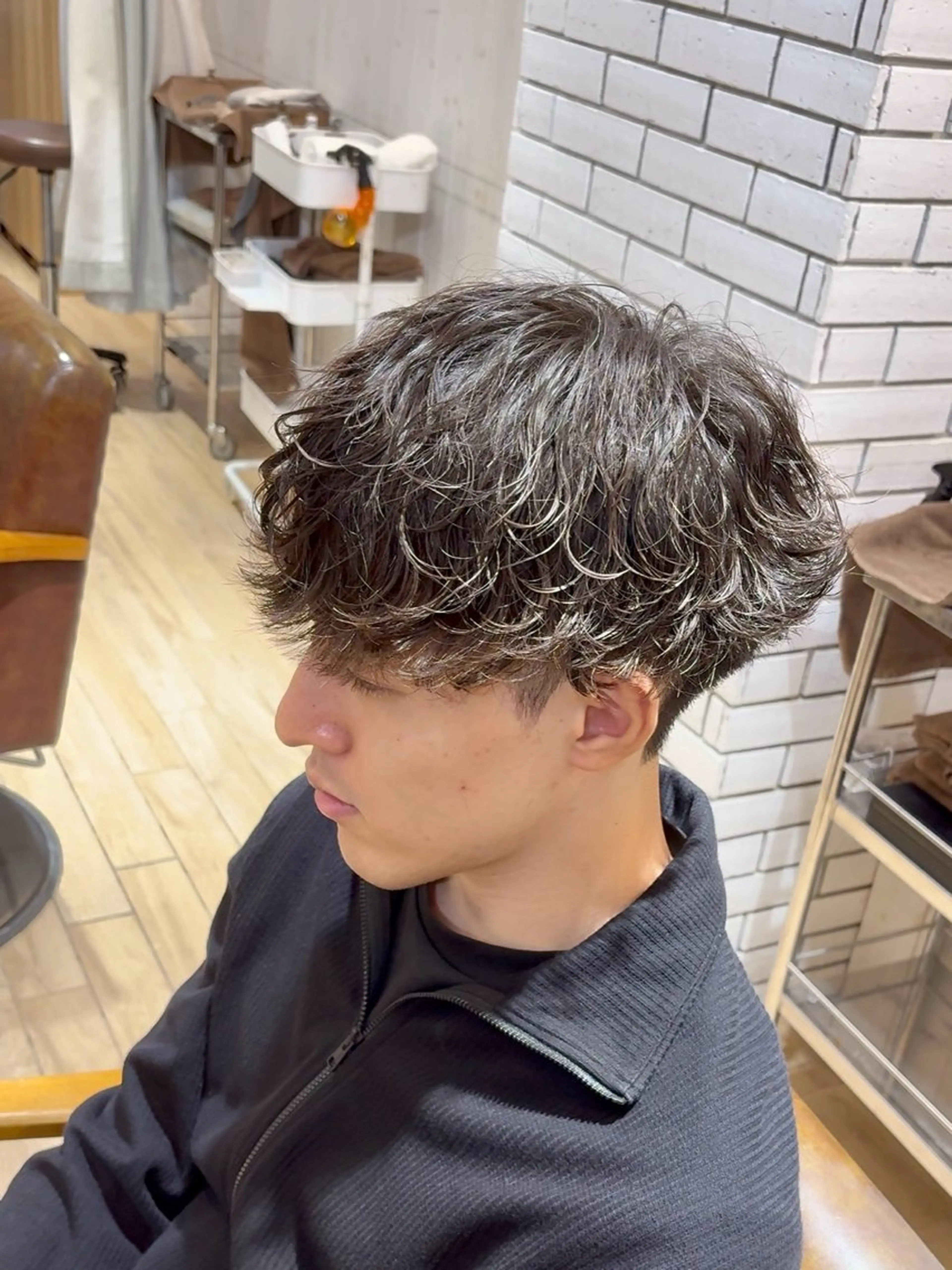 パーマ メンズ メンズパーマ 波巻きパーマ カット パーマ メンズ/パーマ/ 目黒/オノザトのヘアスタイル