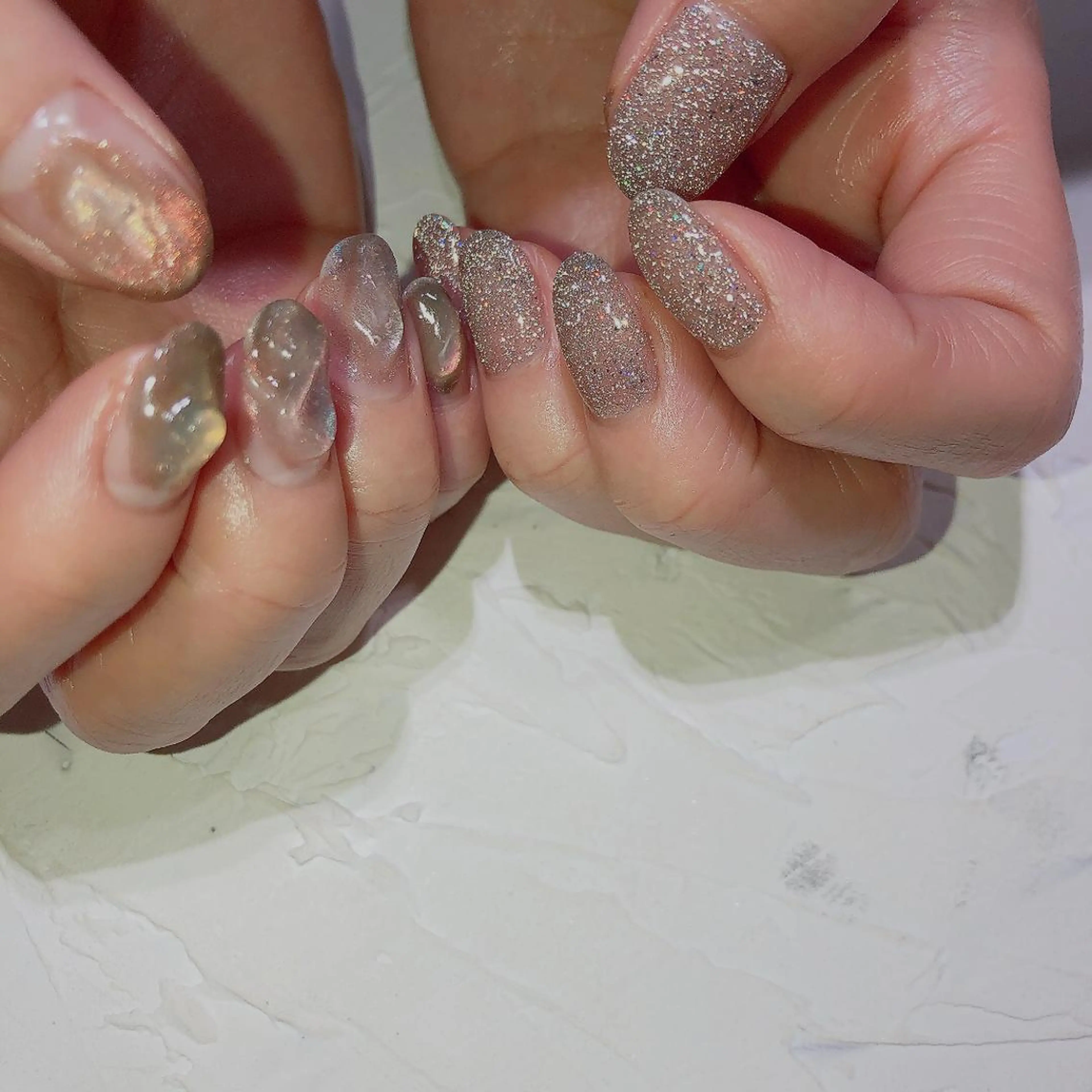 ネイル フラッシュネイル マグネットネイル ニュアンスネイル ハンドネイル me.hair＆nail所属・me.nail narumiのネイルデザイン