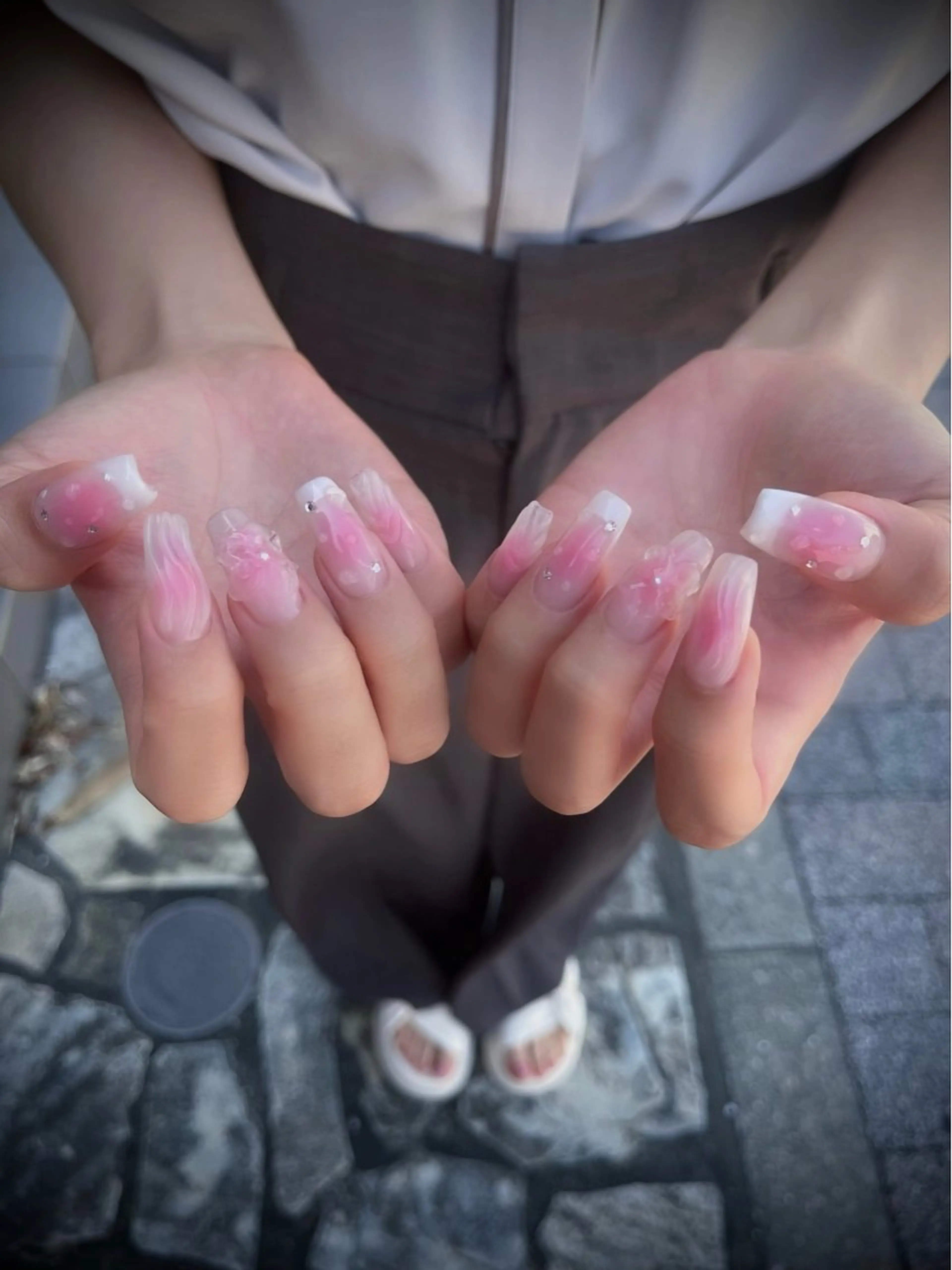 ネイル フットネイル キラキラネイル マグネットネイル ワンカラーネイル スカルプネイル nine.🦋 YUKOのネイルデザイン