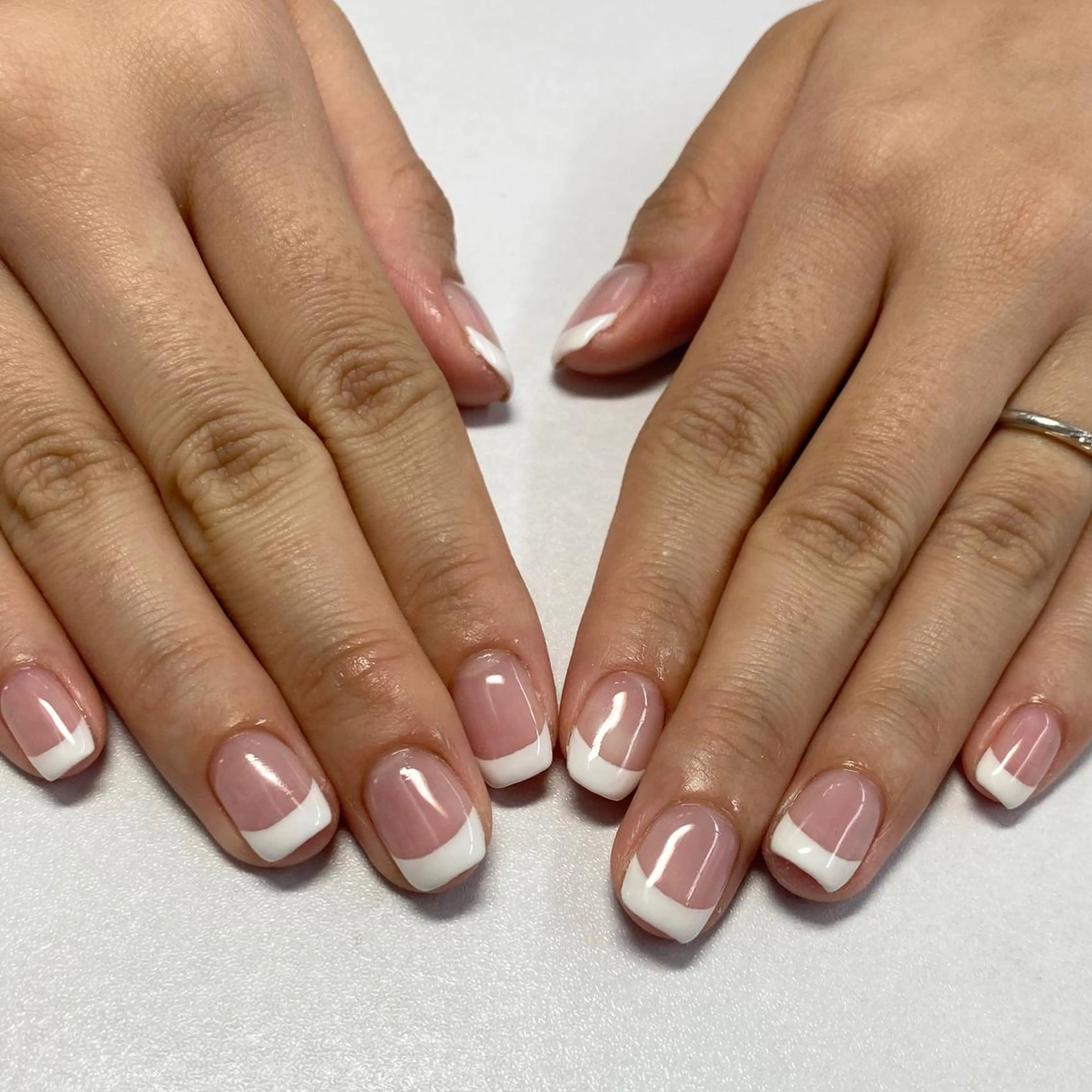 ネイル フレンチネイル スクエアネイル JurerEye☆ Kanakoのネイルデザイン
