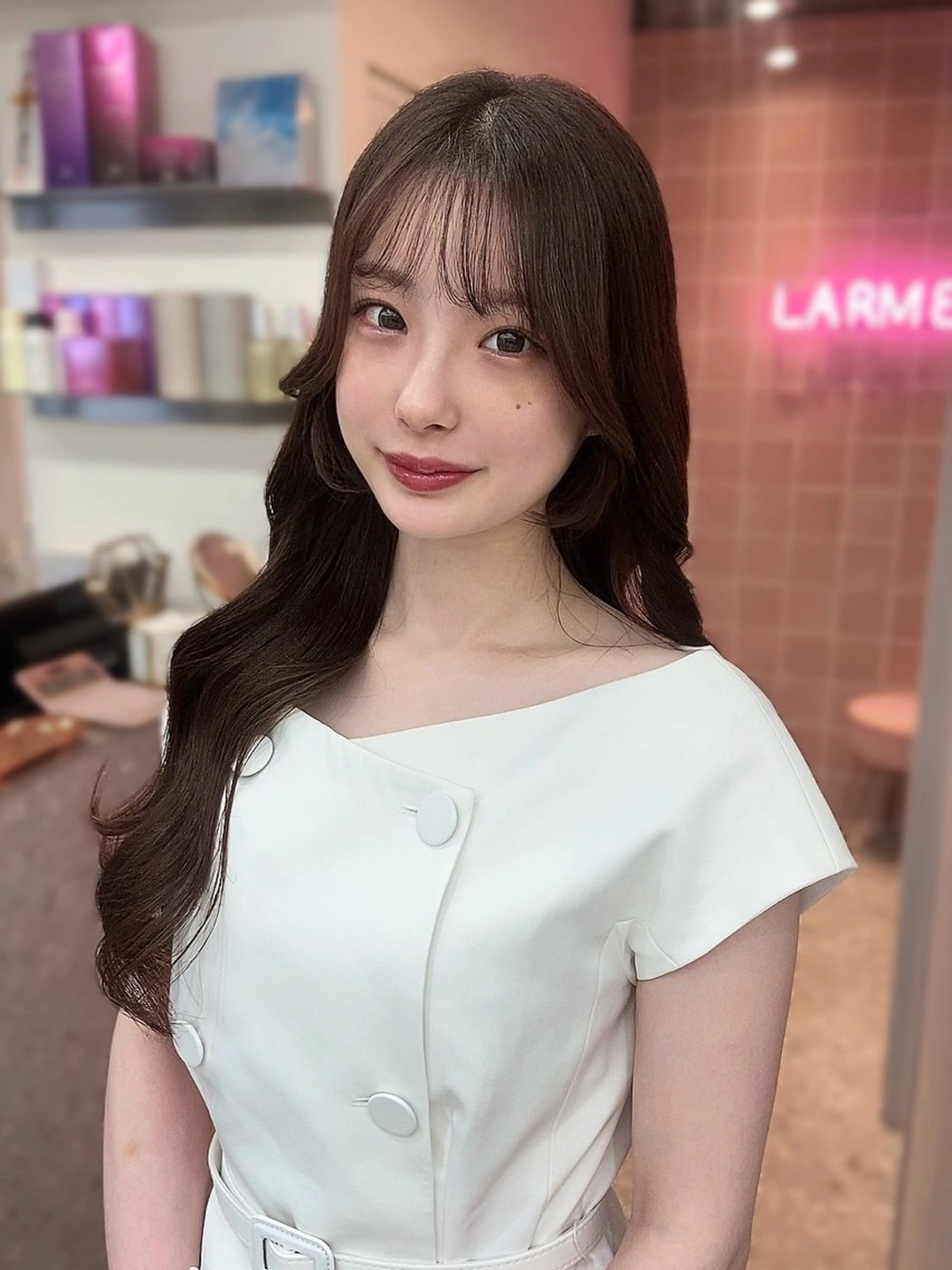 ロング カラー 新宿/韓国ヘア 中明度カラー/かやのヘアスタイル