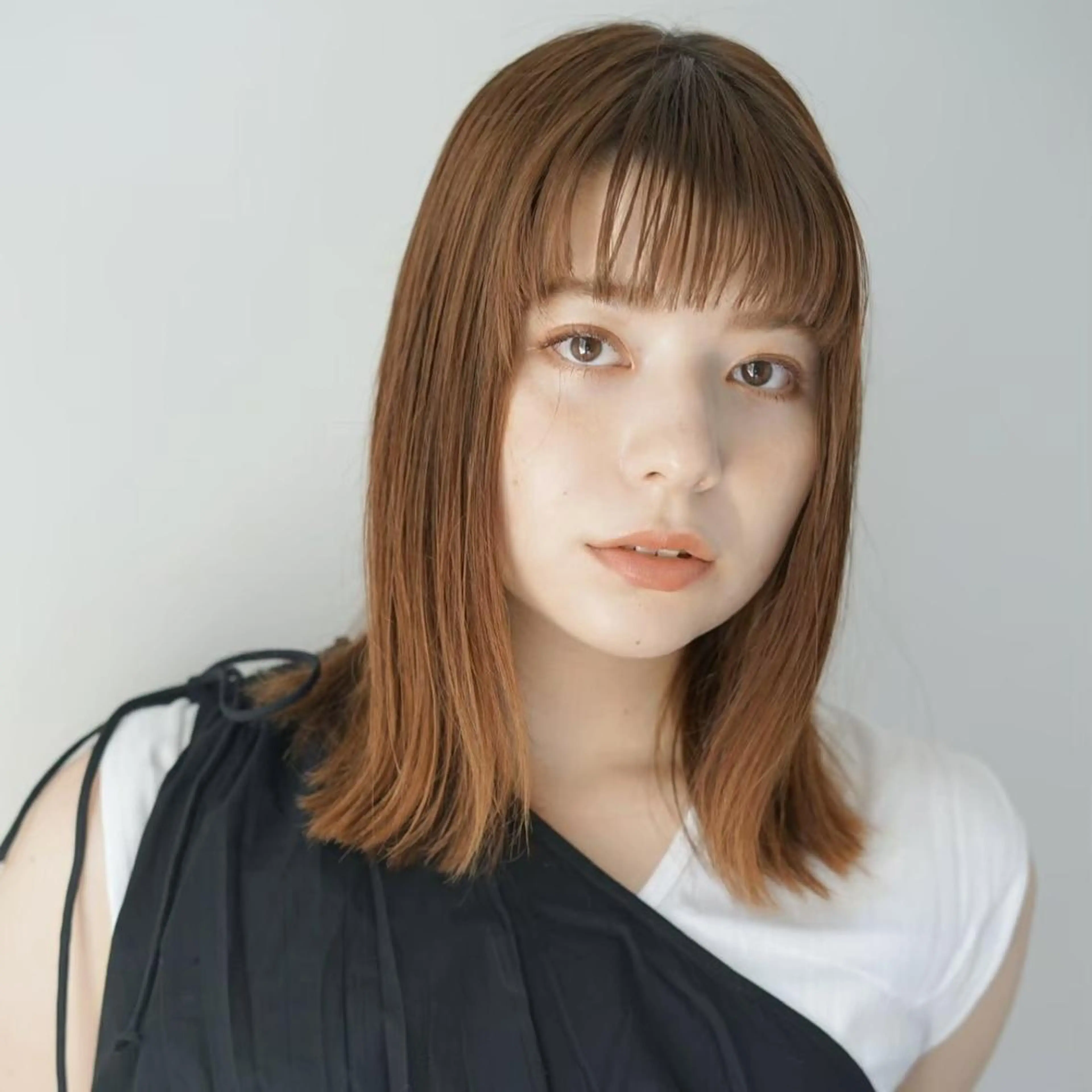 ミディアム カラー ボブ 縮毛矯正 ヘアカラー トリートメント 🌱カラー&トリート メント🌱SOUTAのヘアスタイル