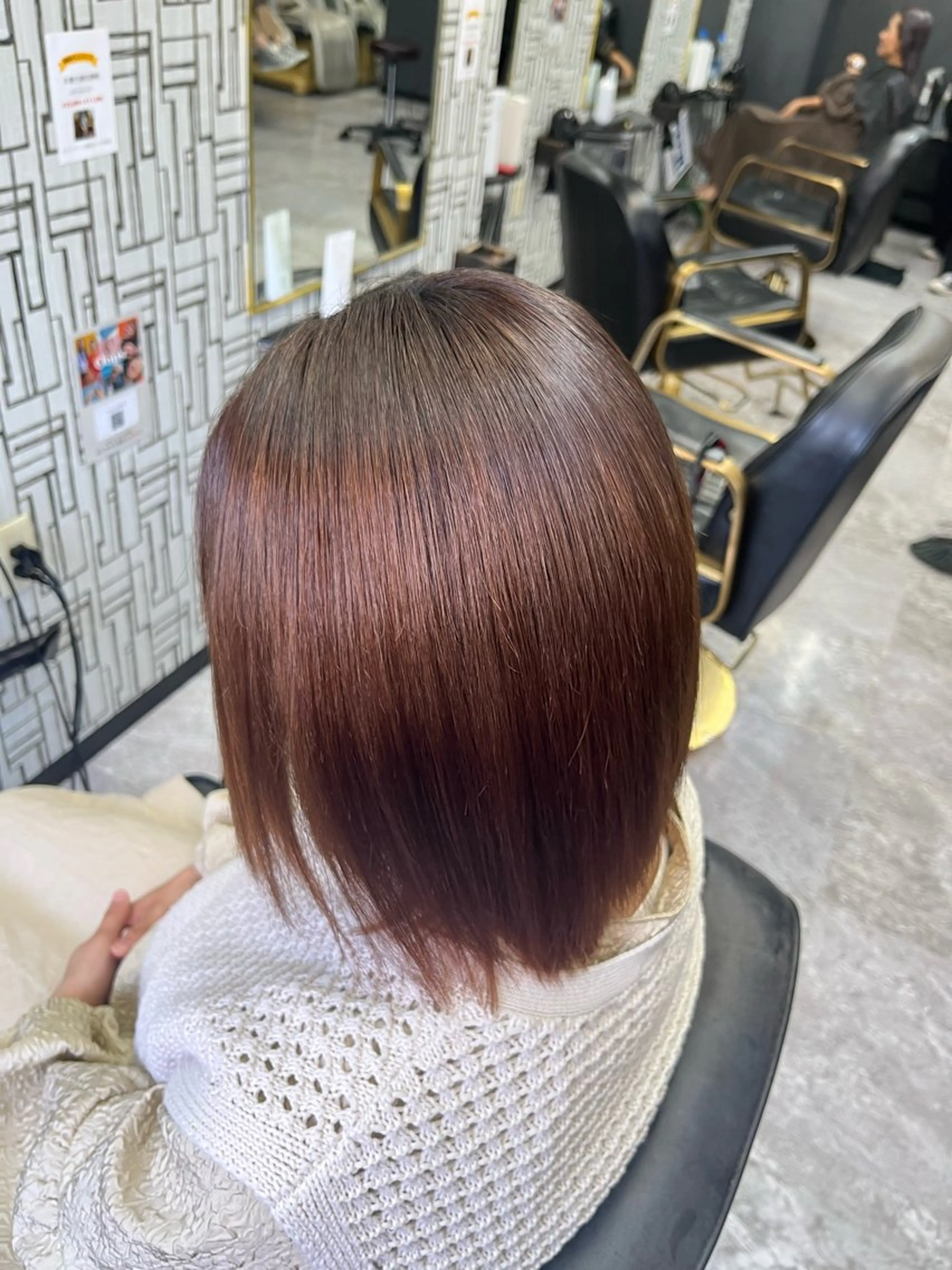 ミディアム ヘアカラー 池田 亮雅のヘアスタイル