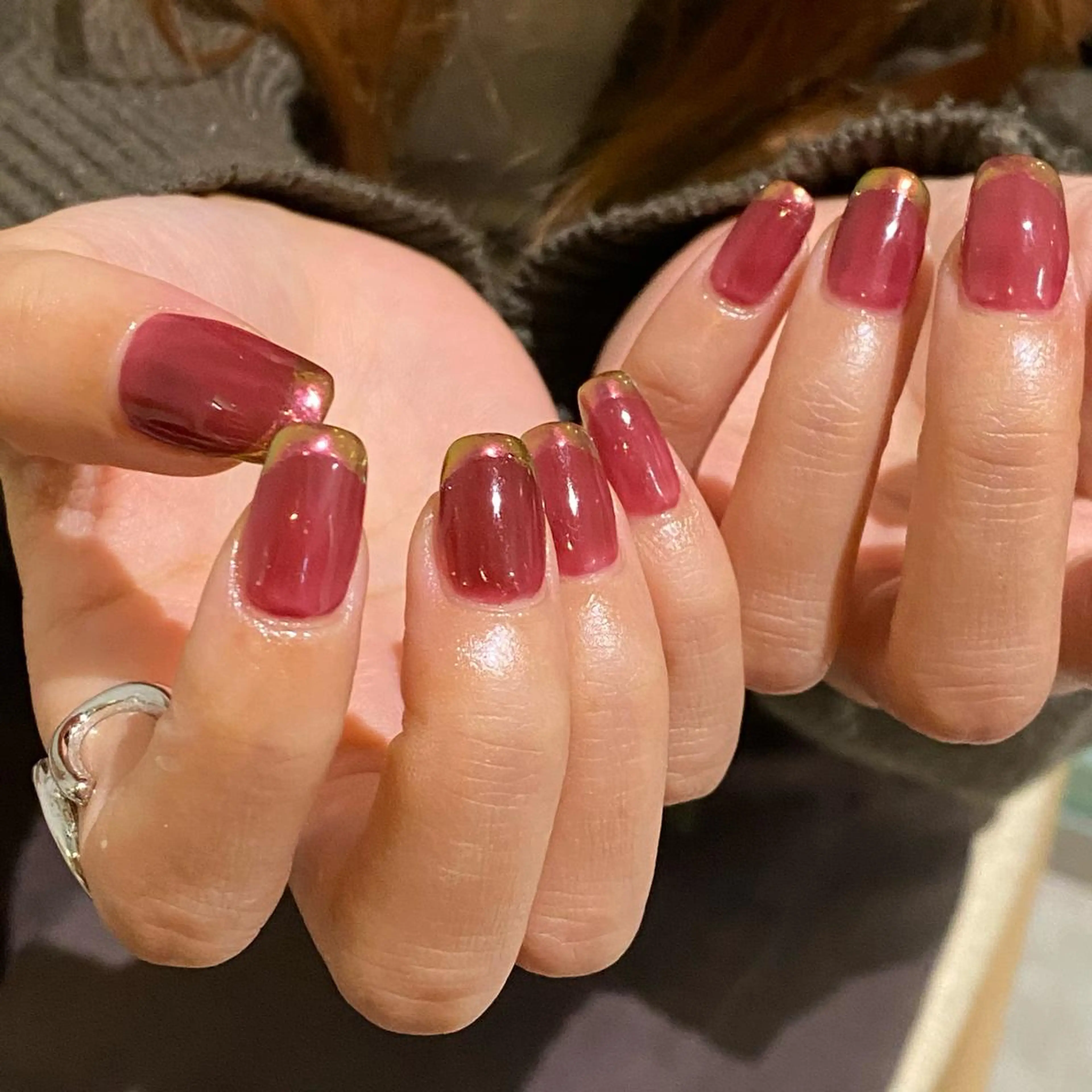 ネイル オーロラネイル フレンチネイル ハンドネイル ayana nails所属・nail salon ayanaのネイルデザイン
