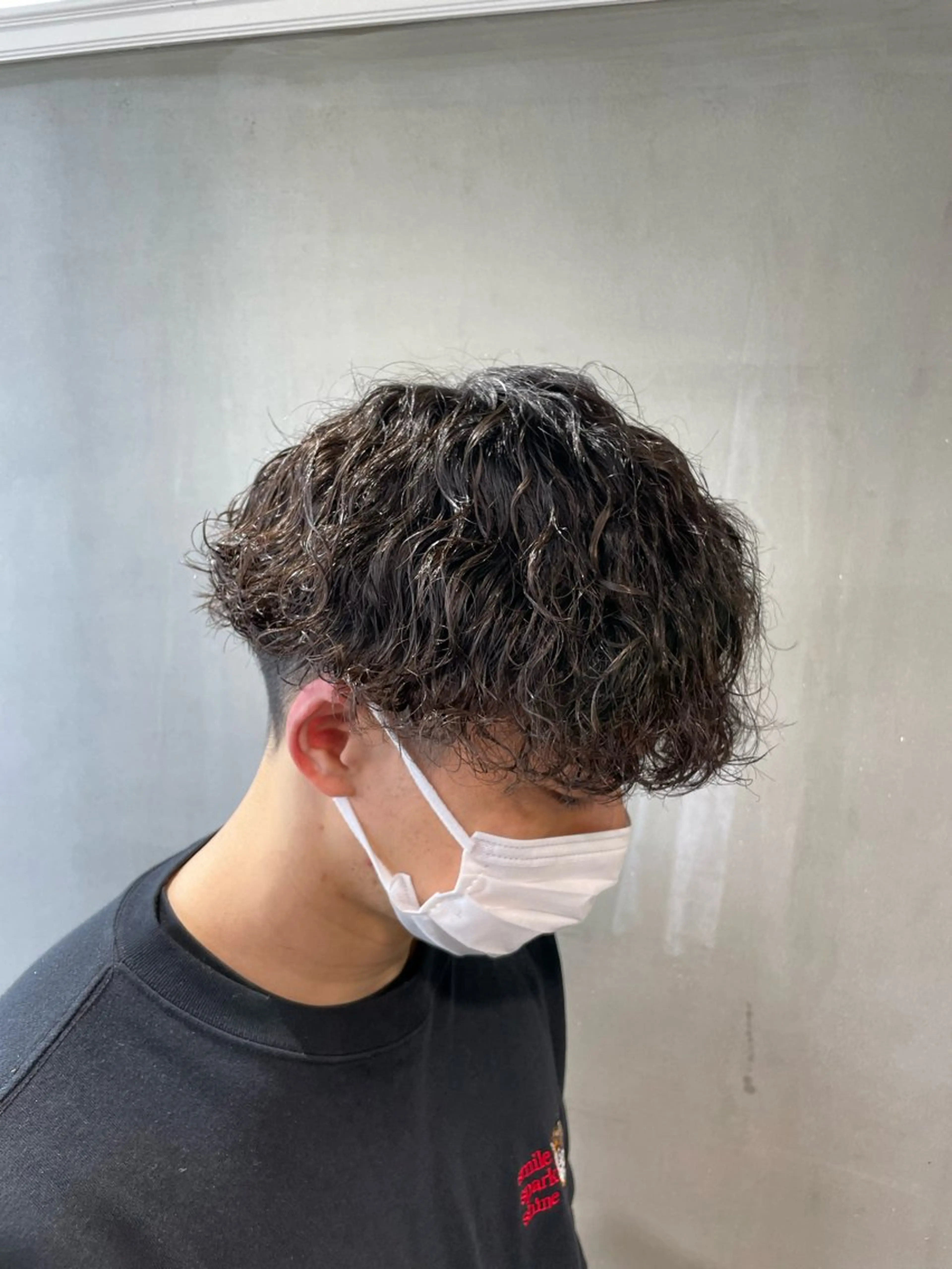 パーマ メンズ 波巻きパーマ カット パーマ ヘアセット メンズ/メンズパーマ /心斎橋/新地政紀のヘアスタイル