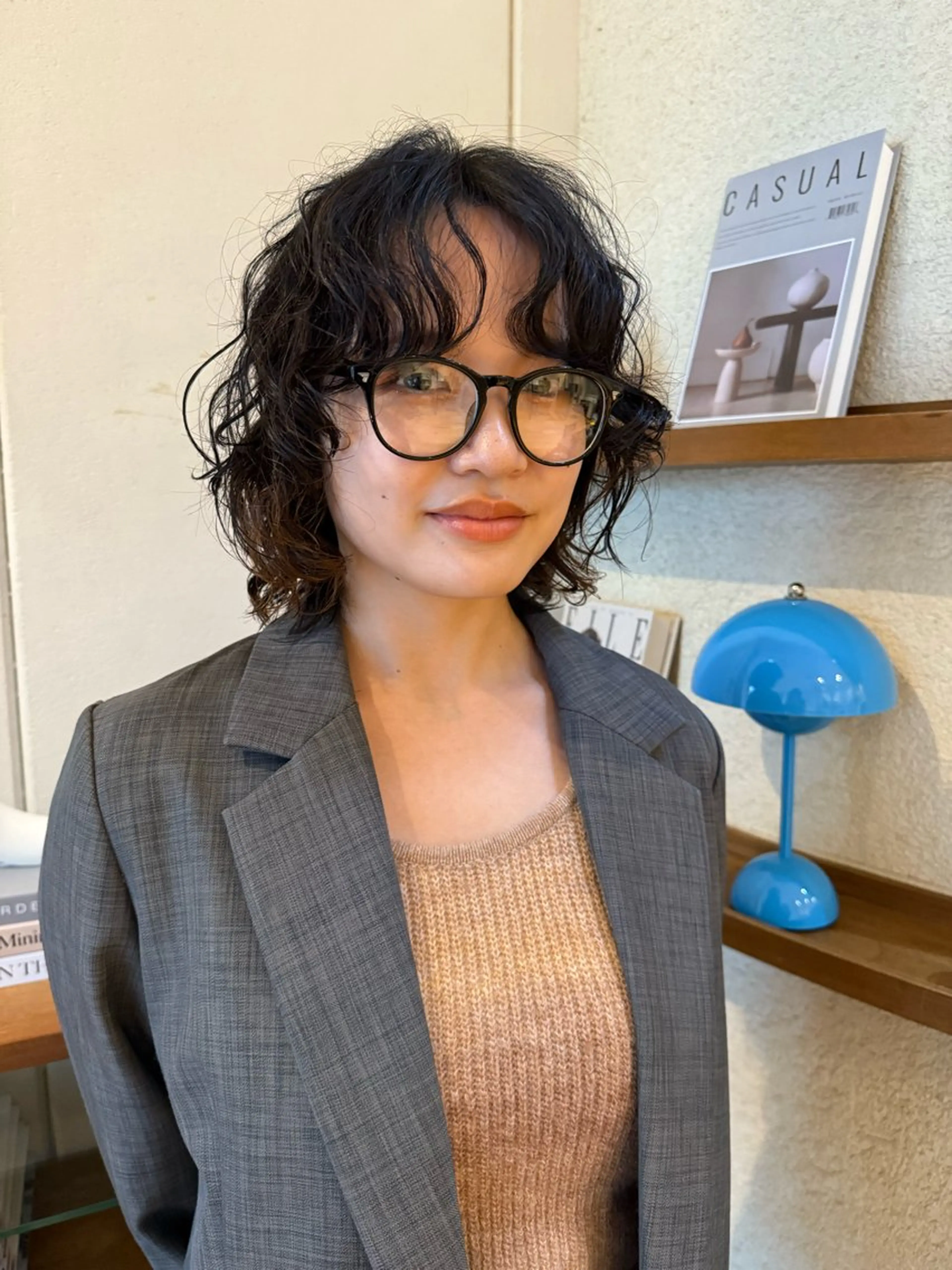 ミディアム パーマ ミディアムパーマ レイヤーカット 松尾/パーマ/堀江 心斎橋/なんばのヘアスタイル