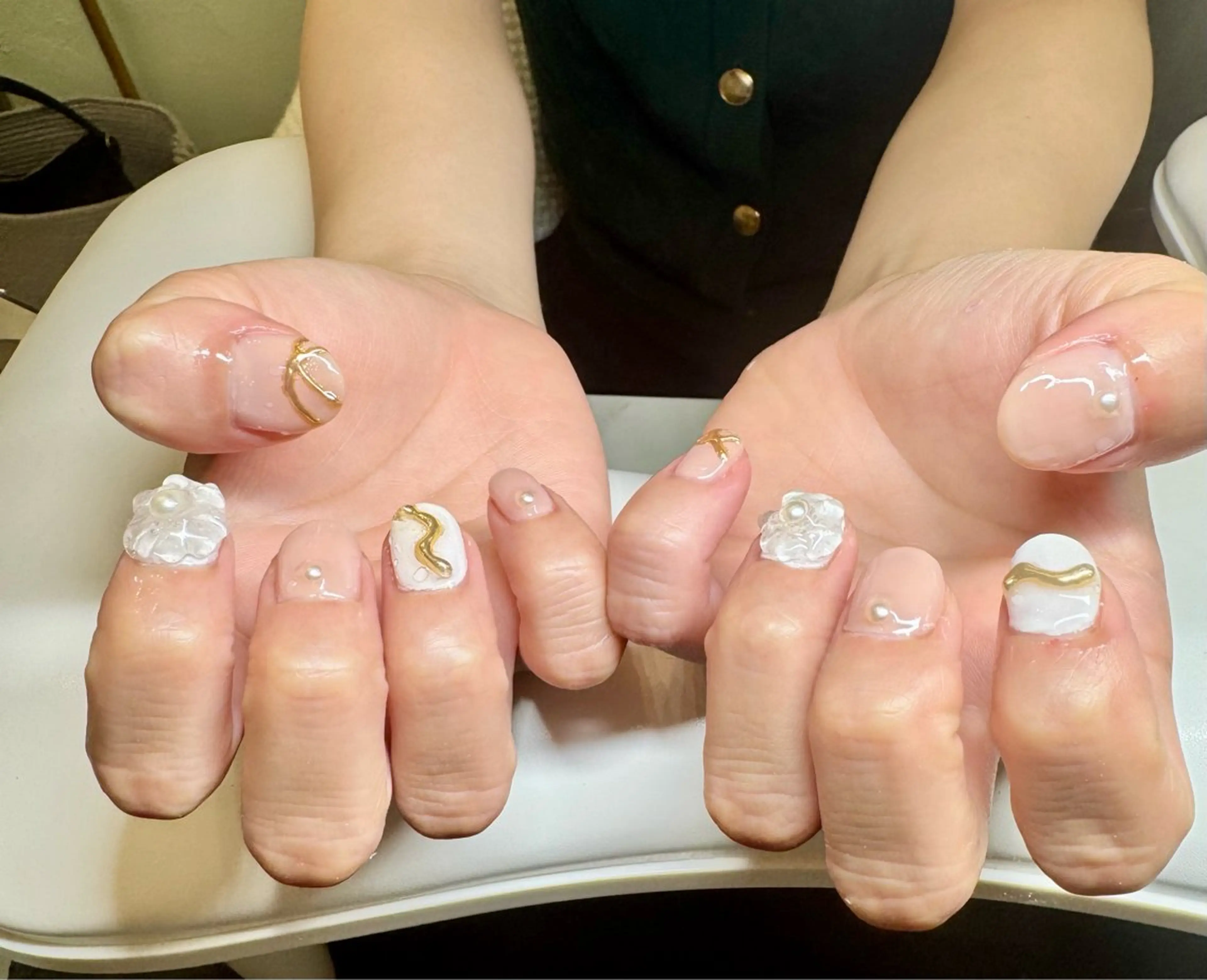 【Handアート】持ち込み可◎120分(4本目安)/パーツ付け放題 オフなしの写真