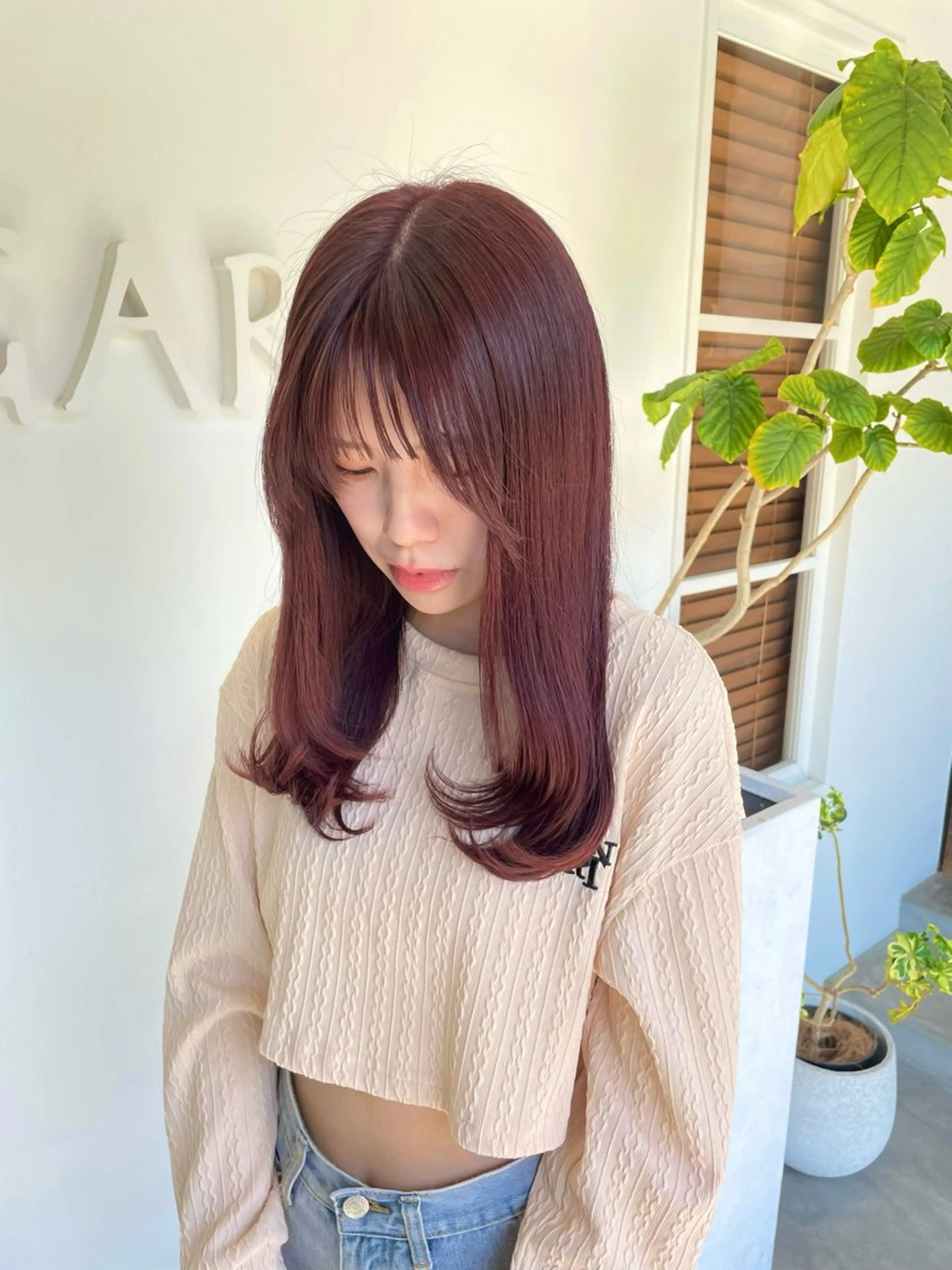 ロング カット ヘアカラー トリートメント 艶々暖色カラー/ 透明感/kohinaのヘアスタイル