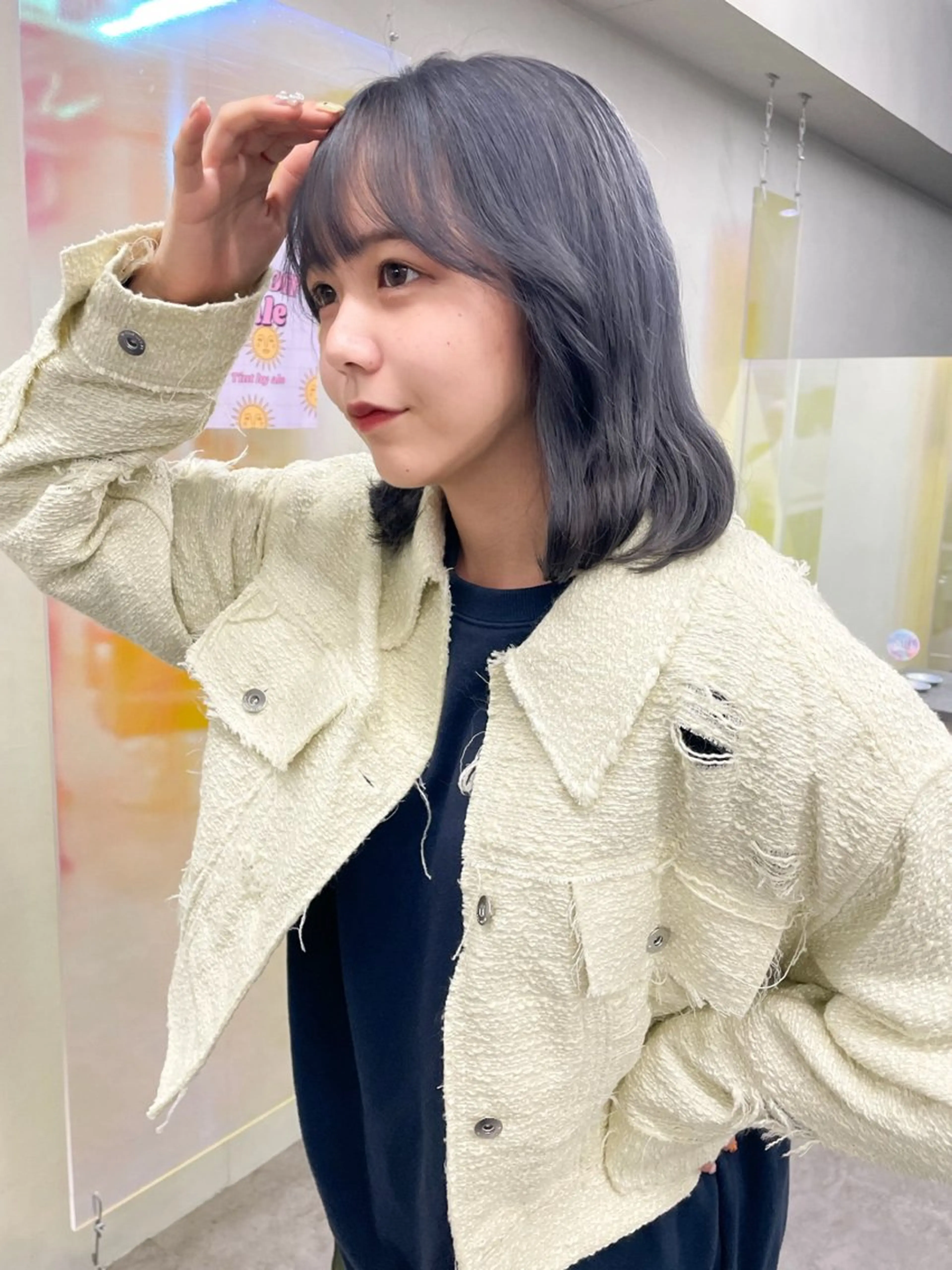 ミディアム カラー ブリーチ 透明感カラー ヘアカラー ブリーチ指名NO.1 💕/momoaのヘアスタイル