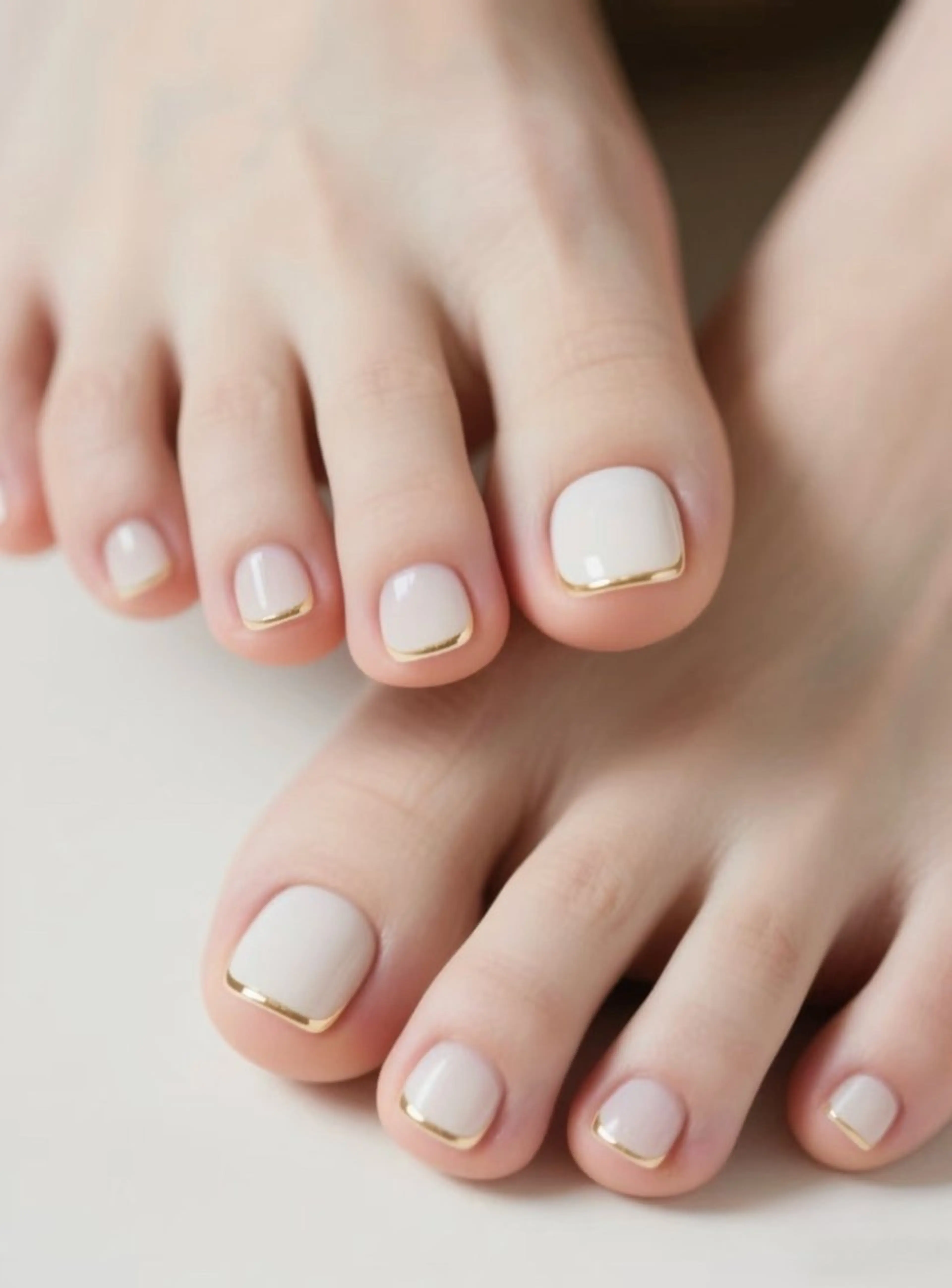 ネイル オーロラネイル チークネイル 長さ出し フットネイル フレンチネイル AND Nail 長さだし専門新宿店のネイルデザイン