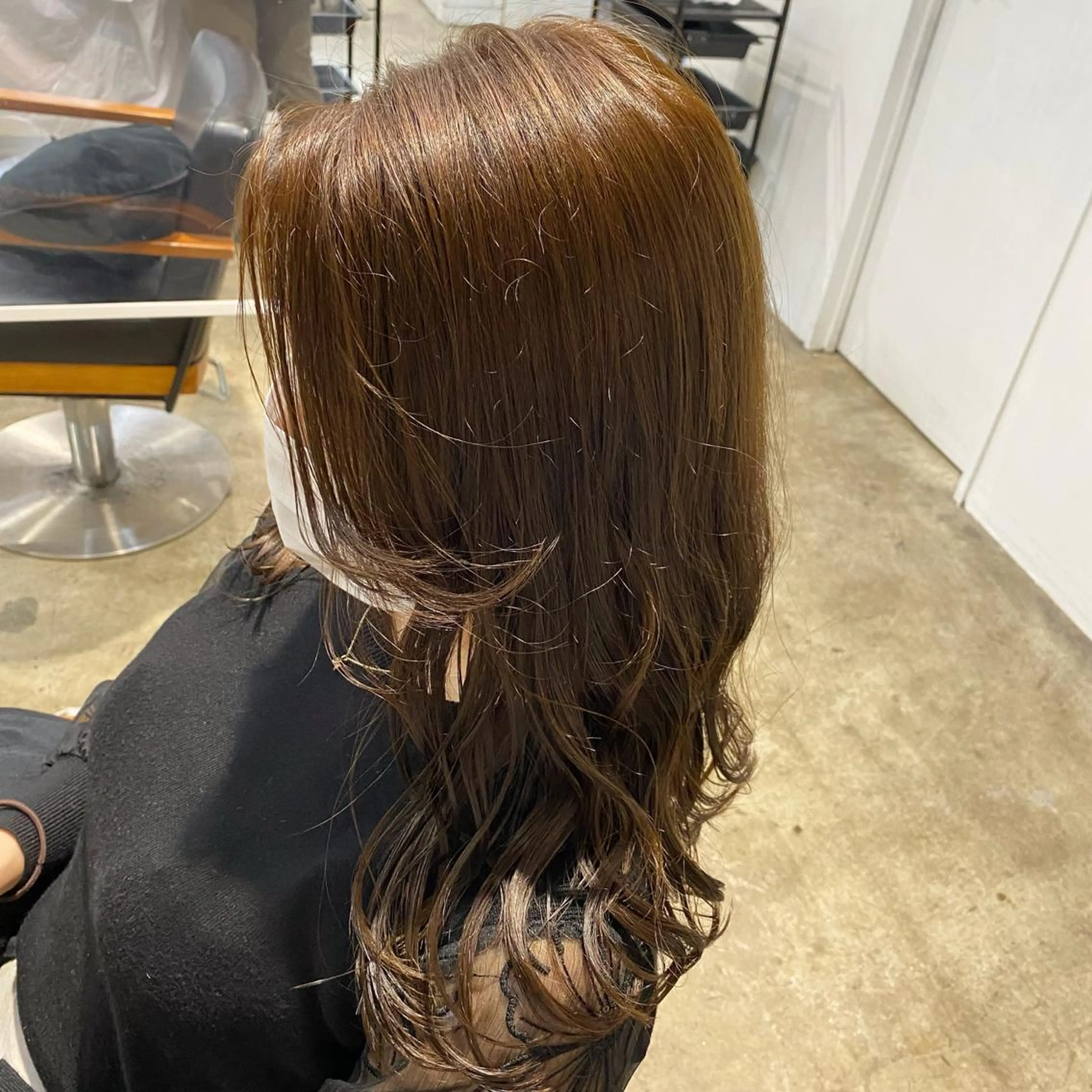 ロング 顔周りカット レイヤーカット 韓国風カラー🦄水野 みやび🪽🌈のヘアスタイル