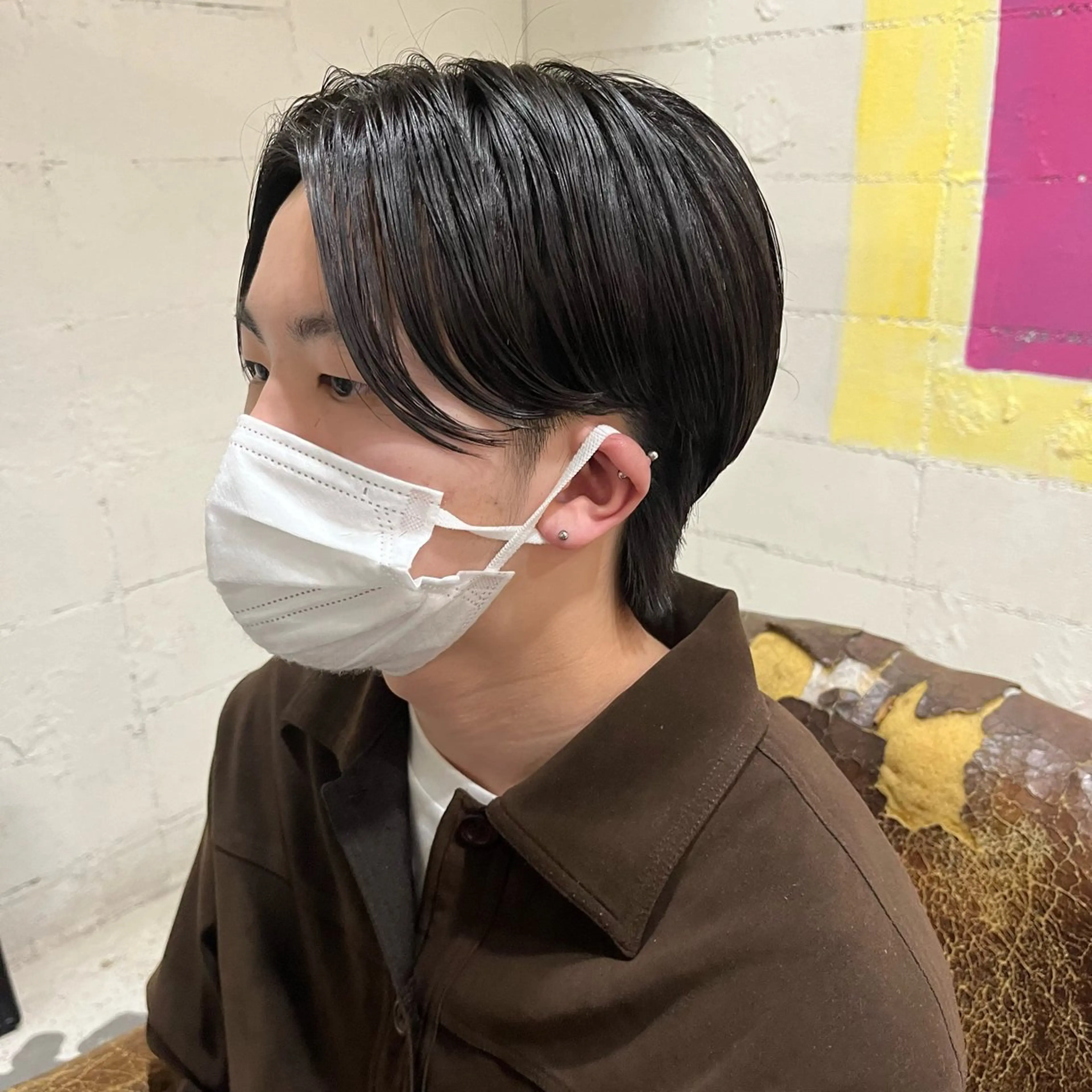 パーマ メンズ カット パーマ トリートメント ハイトーン/デザイン カラー/DAICHIのヘアスタイル