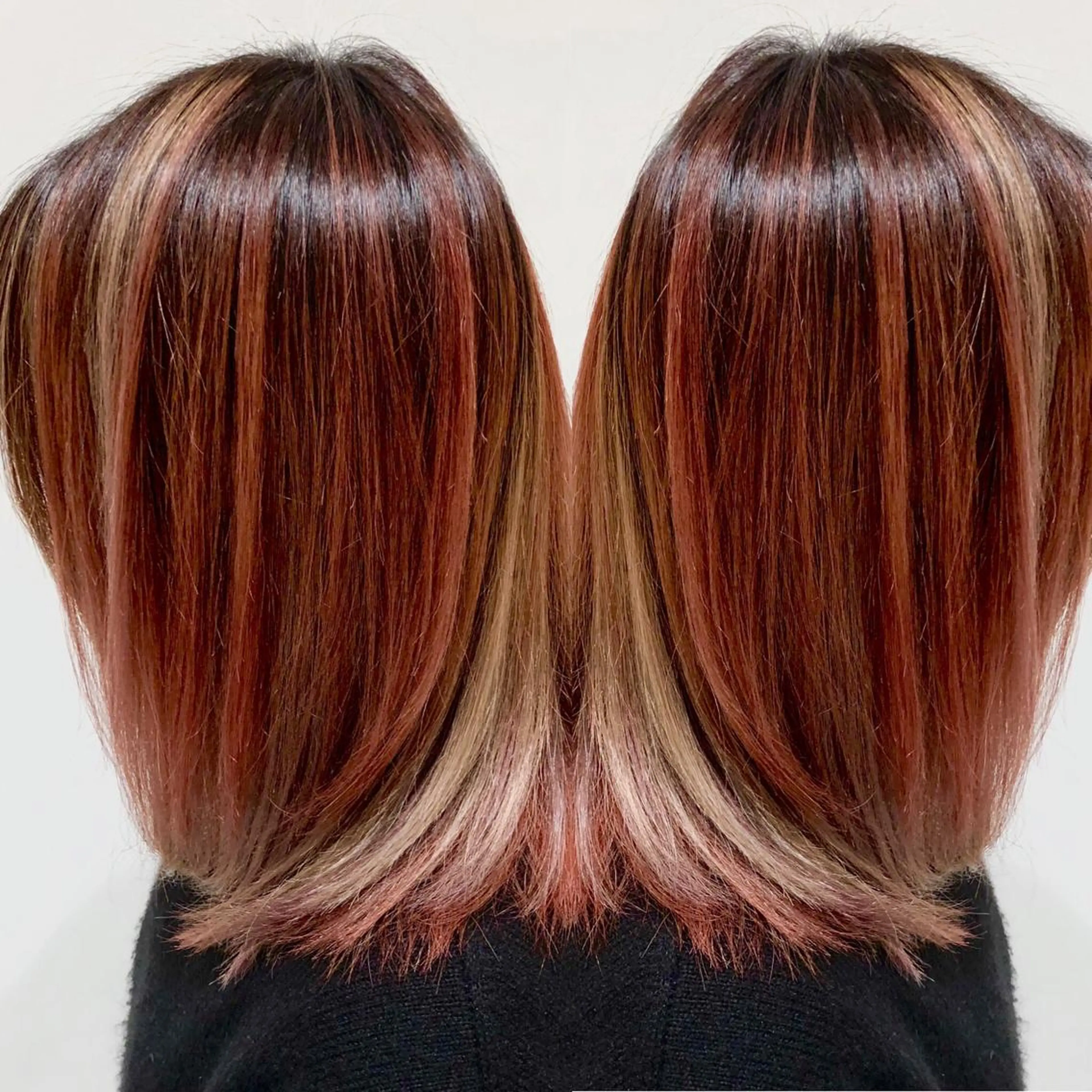 セミロング レイヤーカット 福元 保雄のヘアスタイル