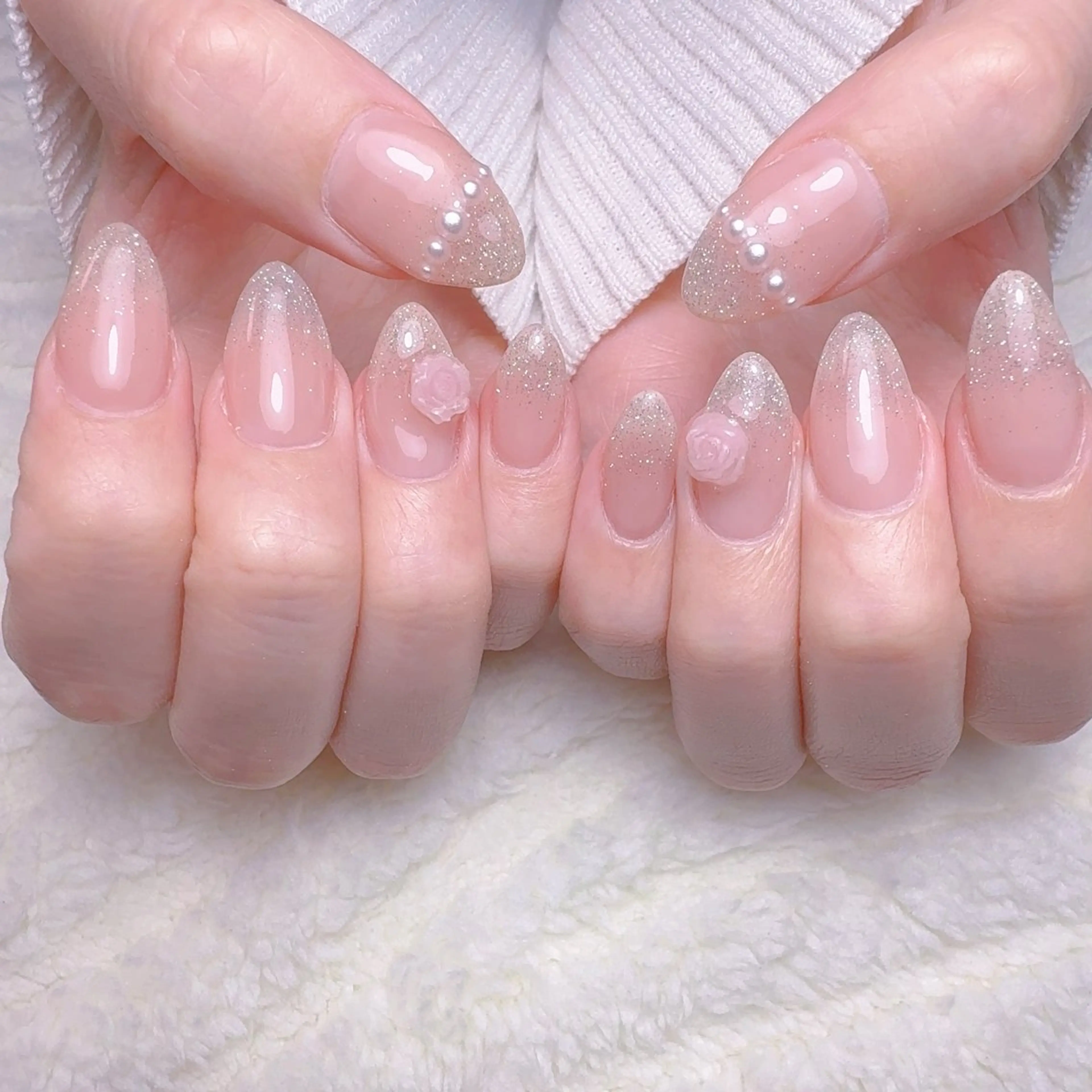 ネイル 成人式 韓国ネイル オフィスネイル ハンドネイル cat‘s nail🐈‍⬛のネイルデザイン