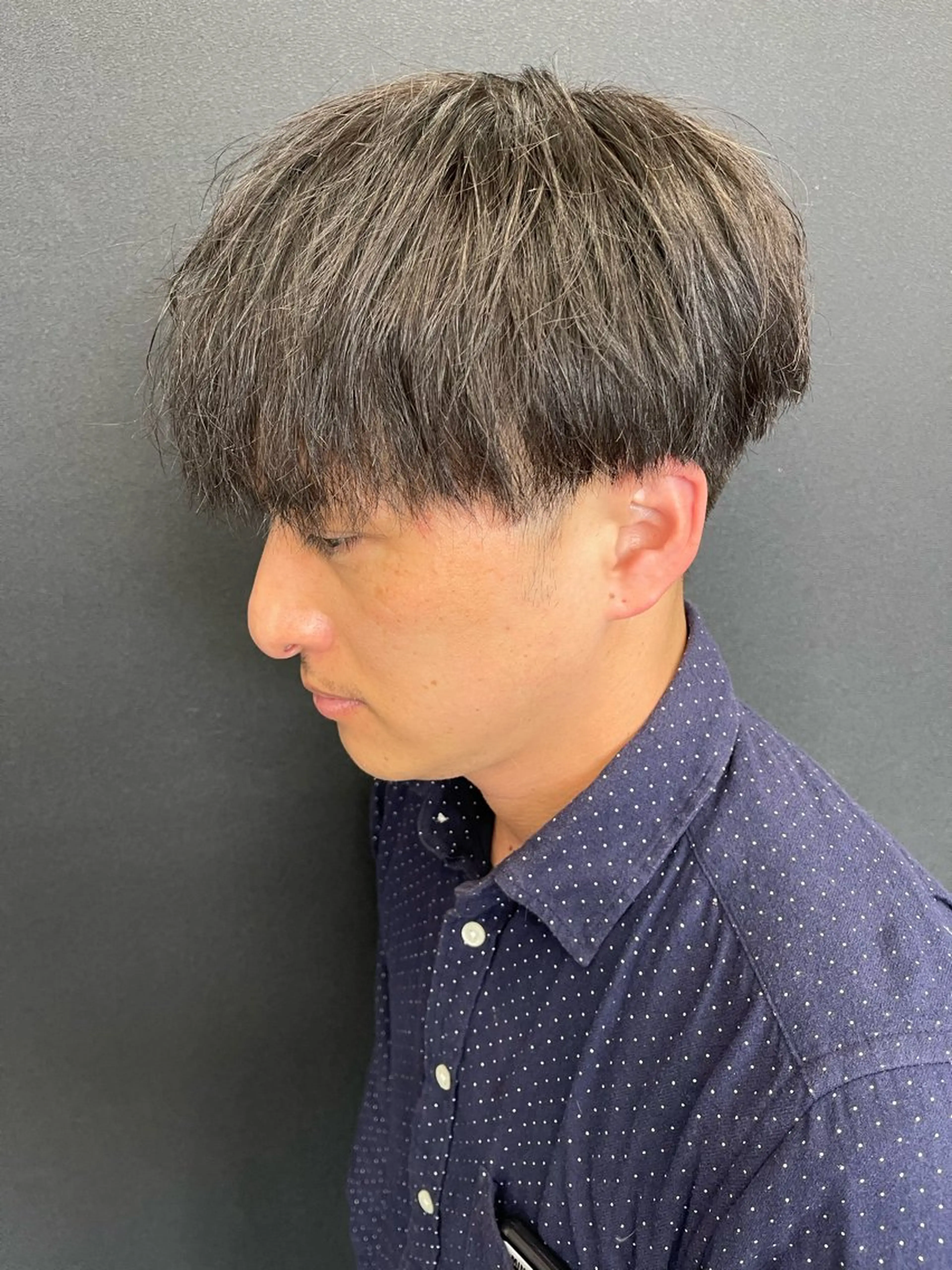 ミディアム パーマ メンズ ビジネス マッシュ カット パーマ トリートメント beautystadium529所属・高橋 裕利のヘアスタイル