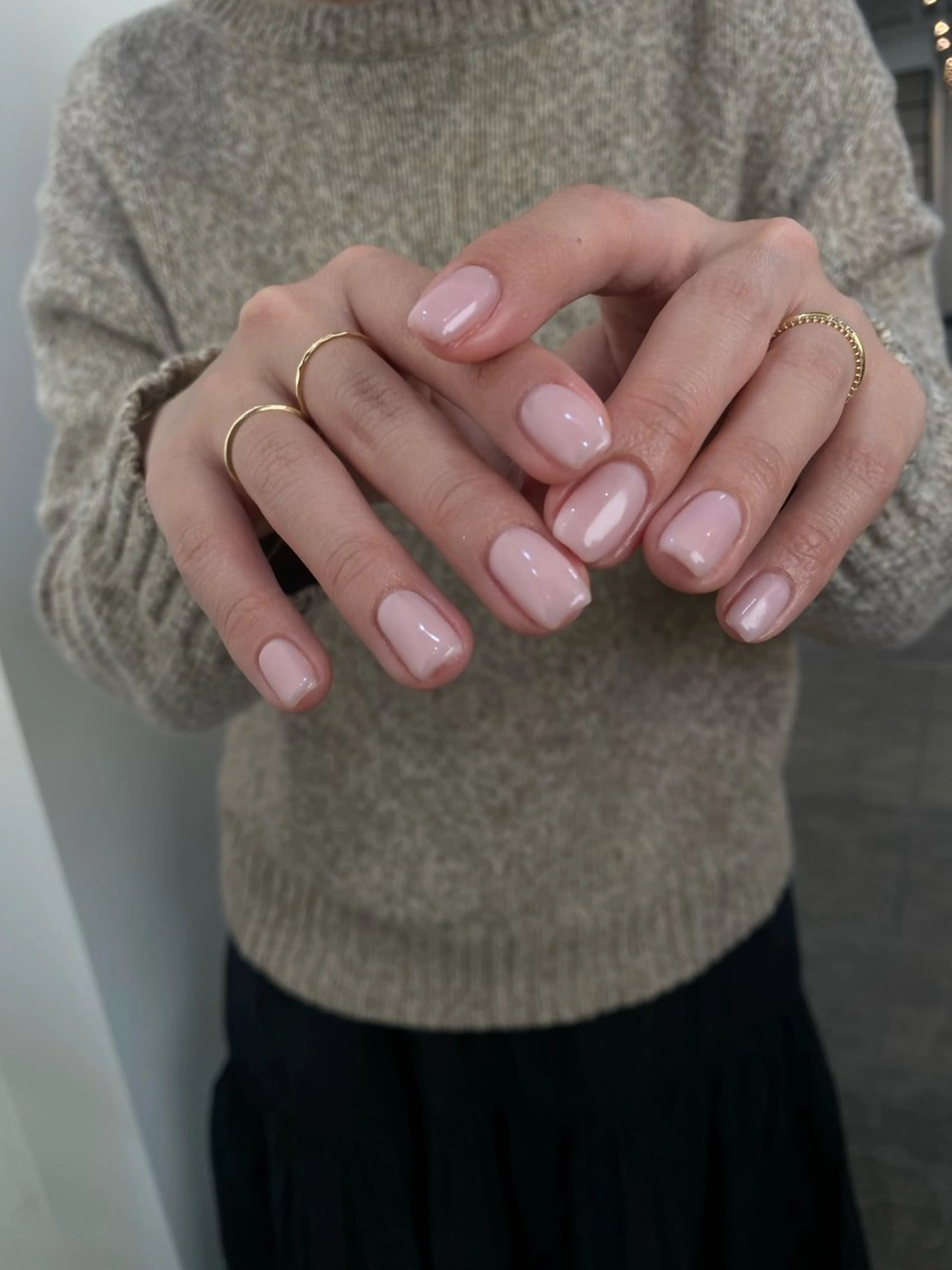 ネイル ワンカラーネイル ピンク 春ネイル ハンドネイル nable.所属・望月 実莉のネイルデザイン