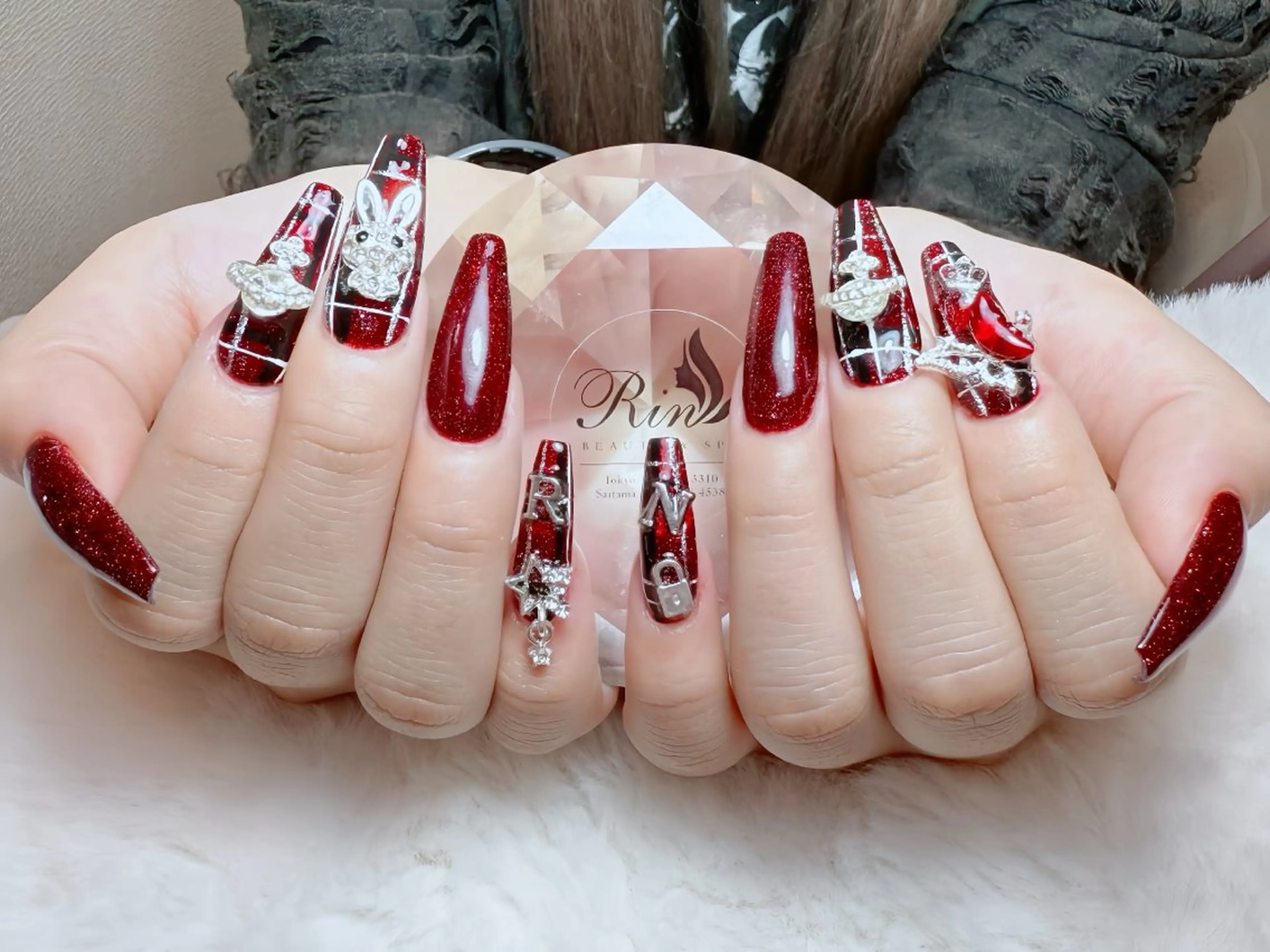 ネイル アートネイル ロングネイル スカルプネイル ネイルチップ ハンドネイル Rin Nail 新大久保店のネイルデザイン